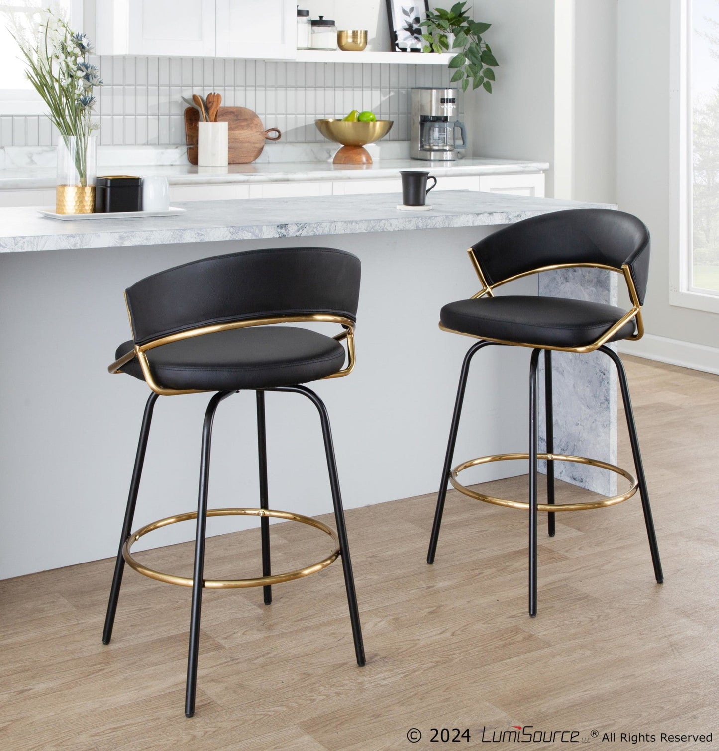Majestic Office Furniture 26" Fixed-Height Counter Stool - Set of 2