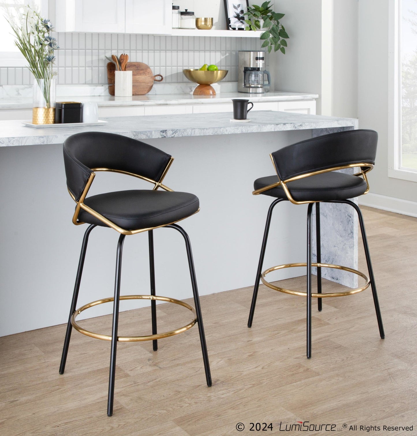 Majestic Office Furniture 26" Fixed-Height Counter Stool - Set of 2