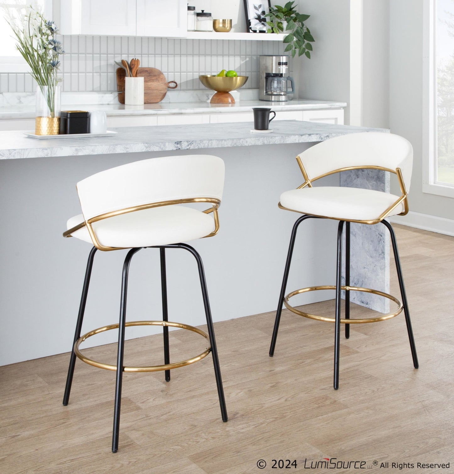 Majestic Office Furniture 26" Fixed-Height Counter Stool - Set of 2