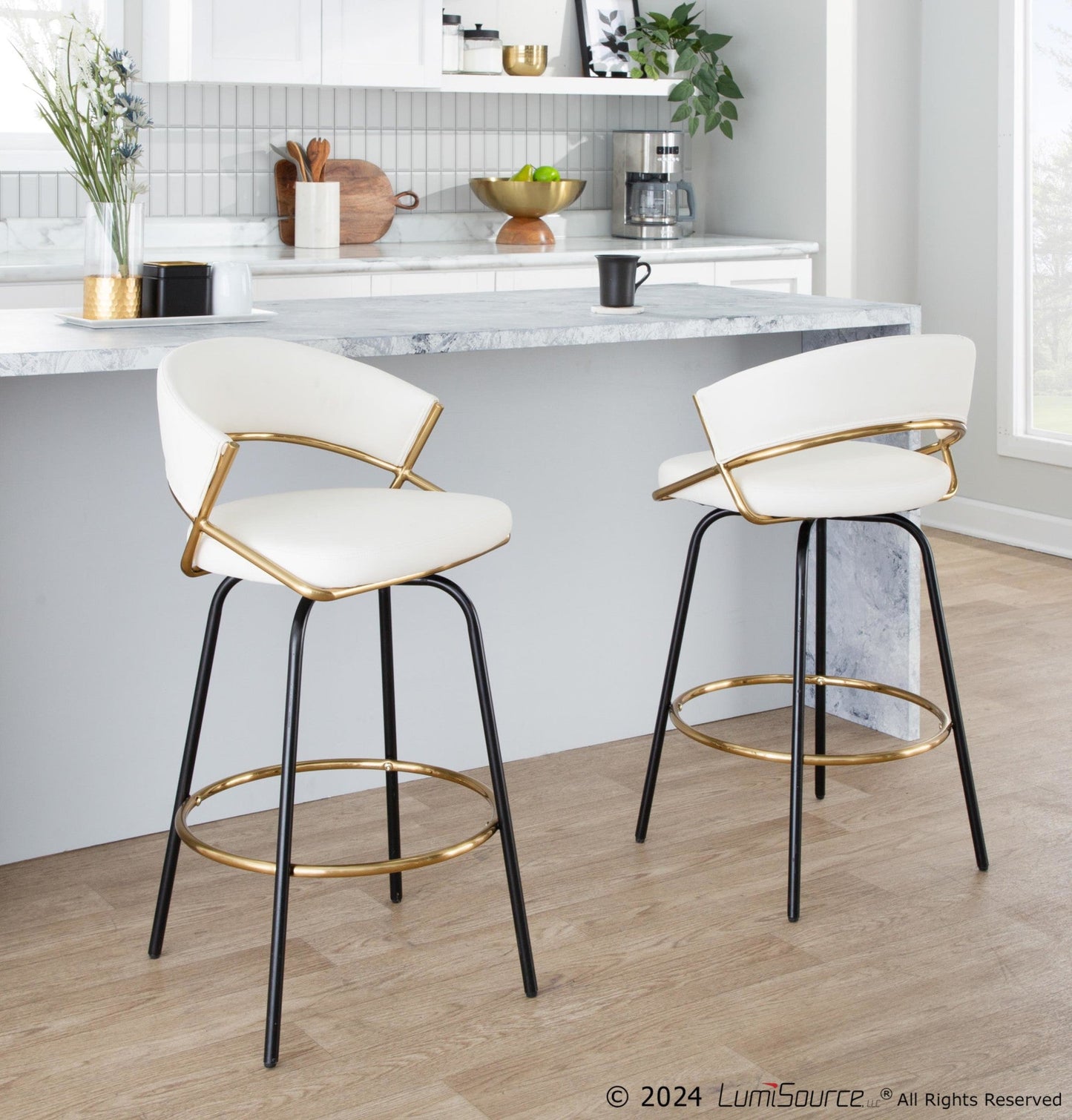 Majestic Office Furniture 26" Fixed-Height Counter Stool - Set of 2