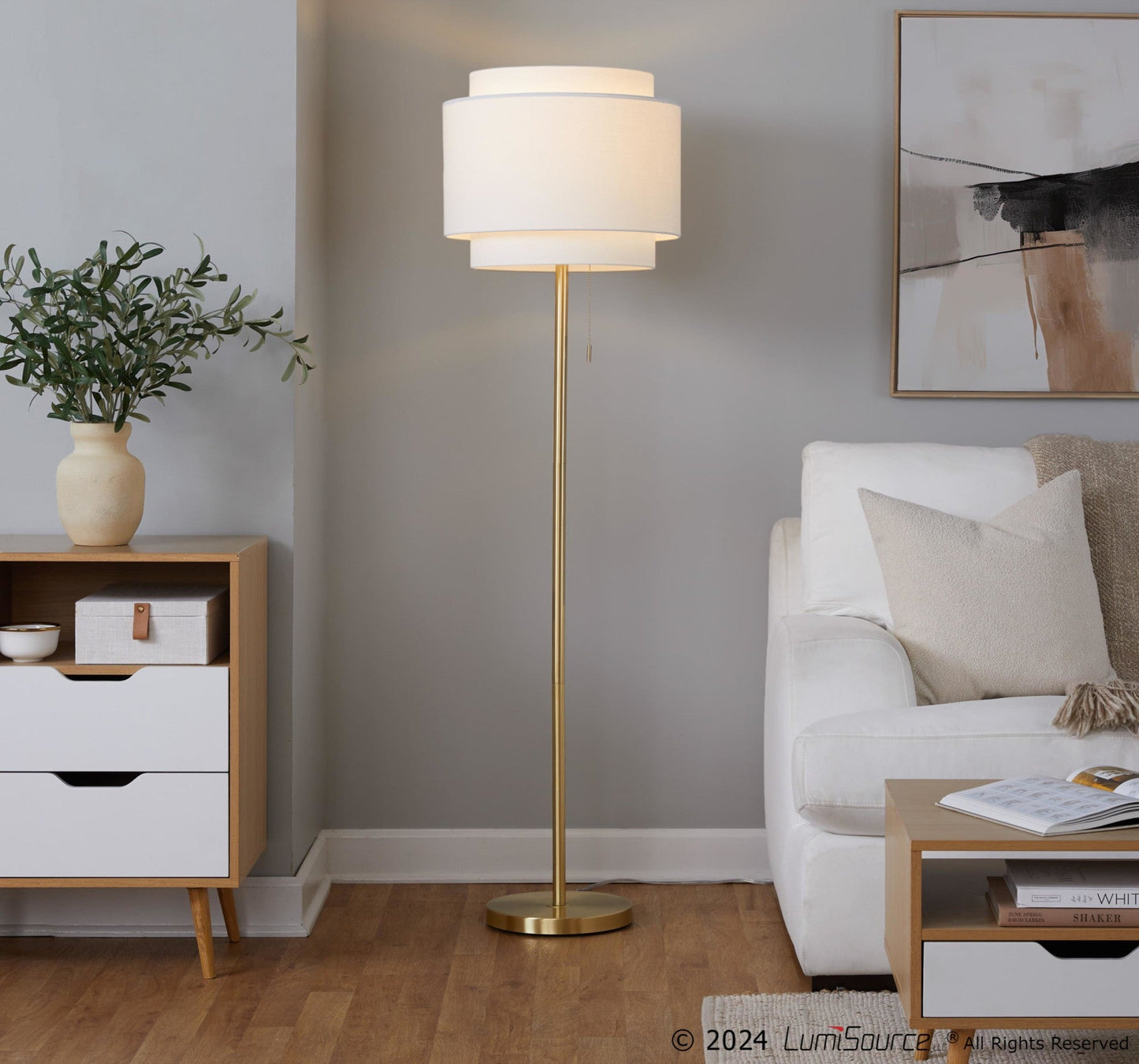 Majestic Office Furniture 64" Metal Floor Lamp