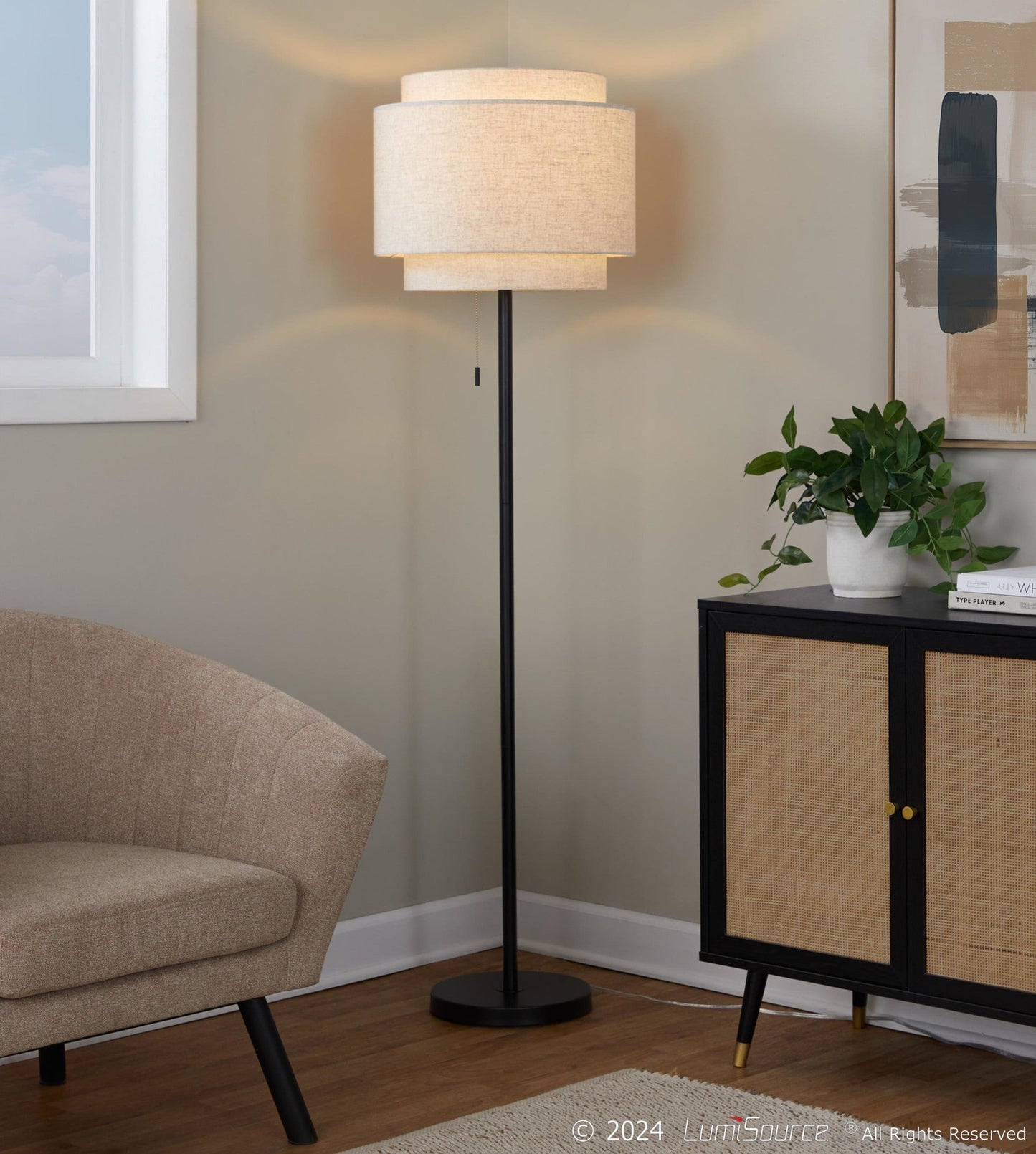 Majestic Office Furniture 64" Metal Floor Lamp