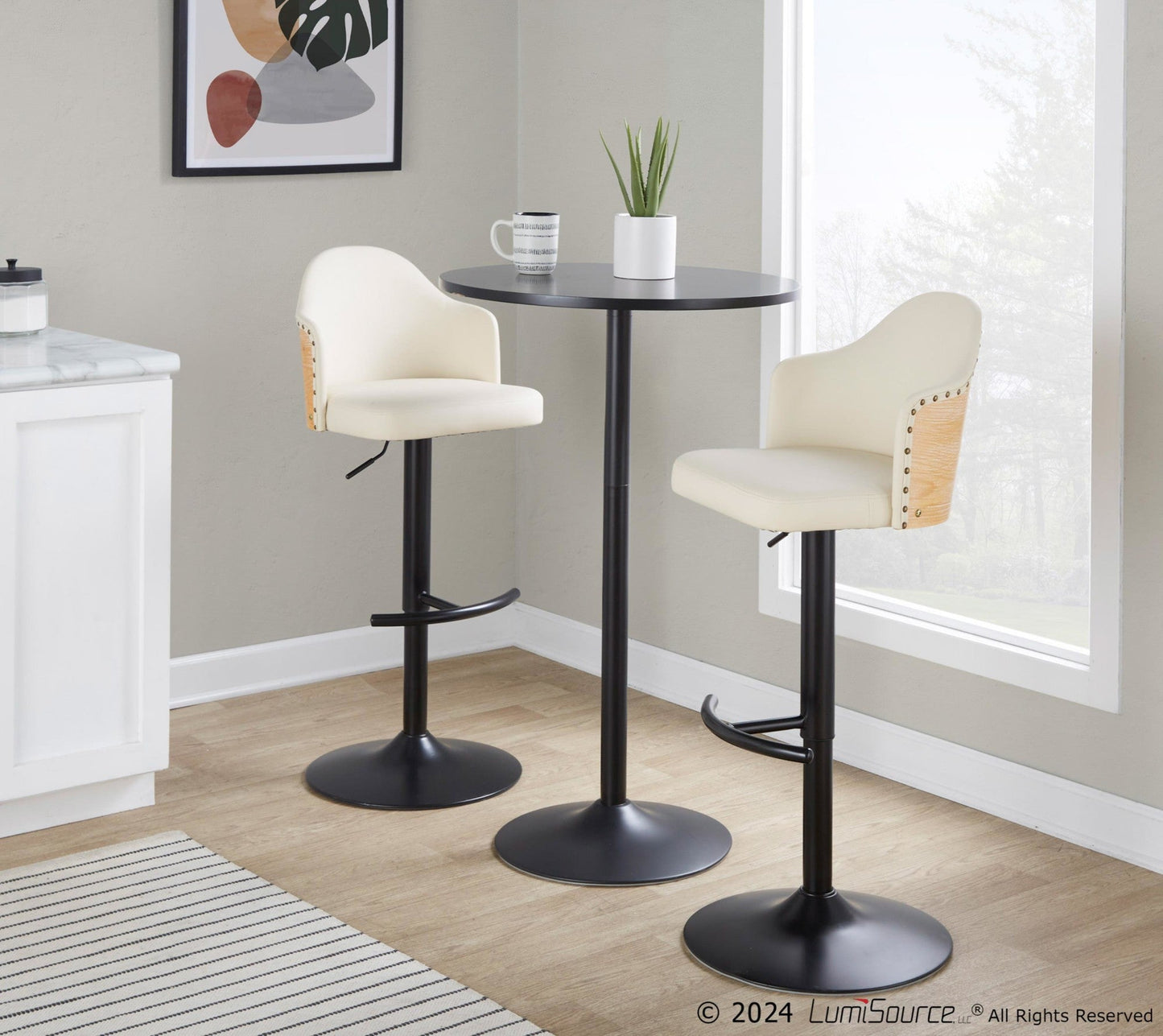 Majestic Office Furniture Adjustable Barstool - Set of 2