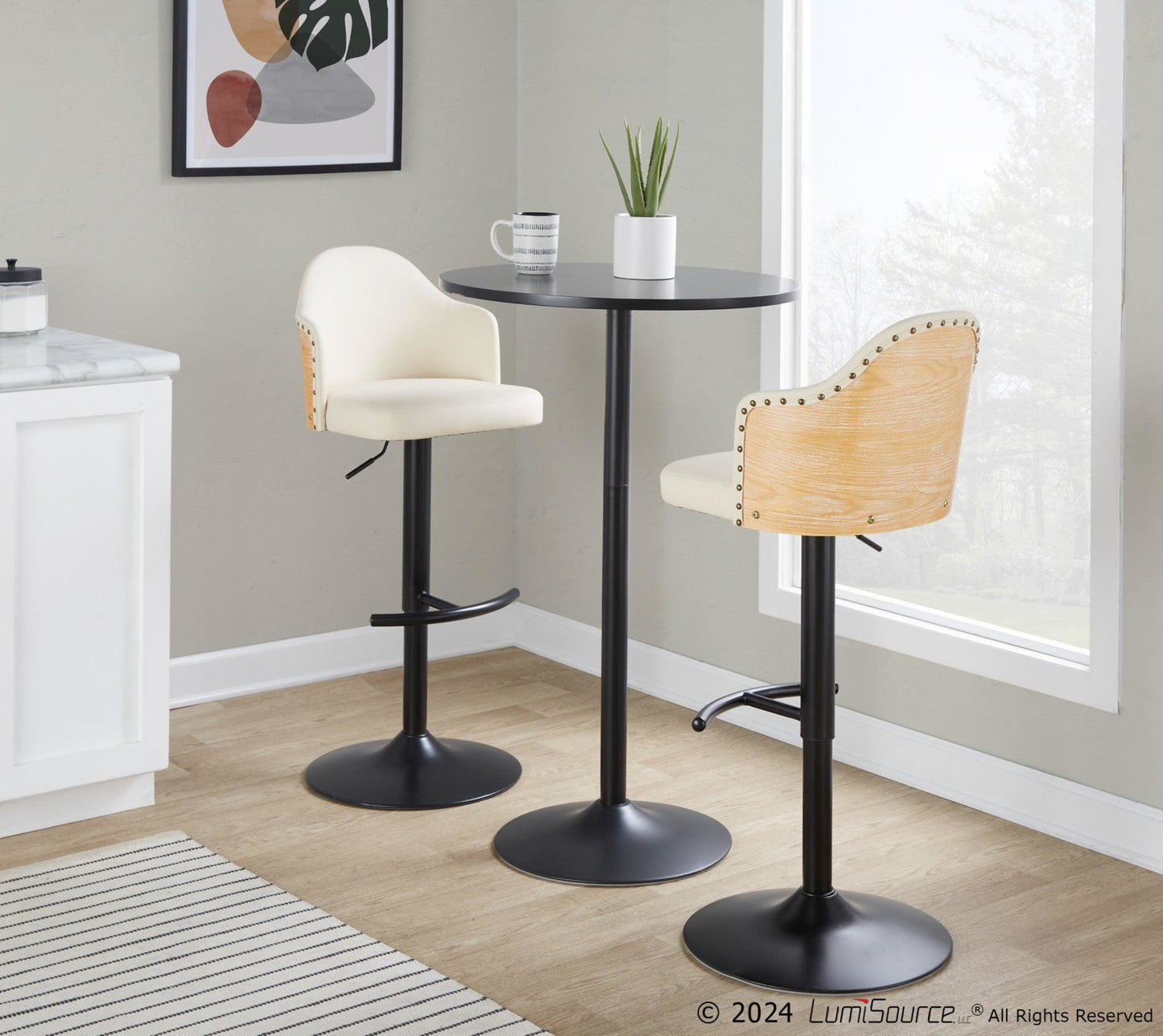 Majestic Office Furniture Adjustable Barstool - Set of 2
