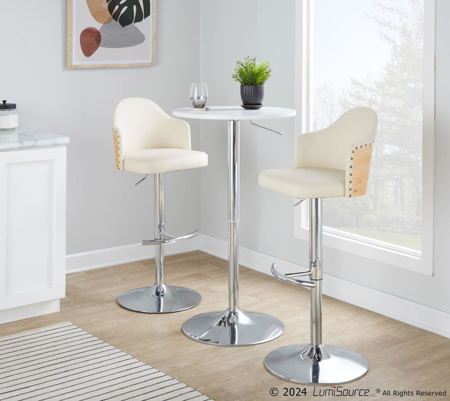Majestic Office Furniture Adjustable Barstool - Set of 2