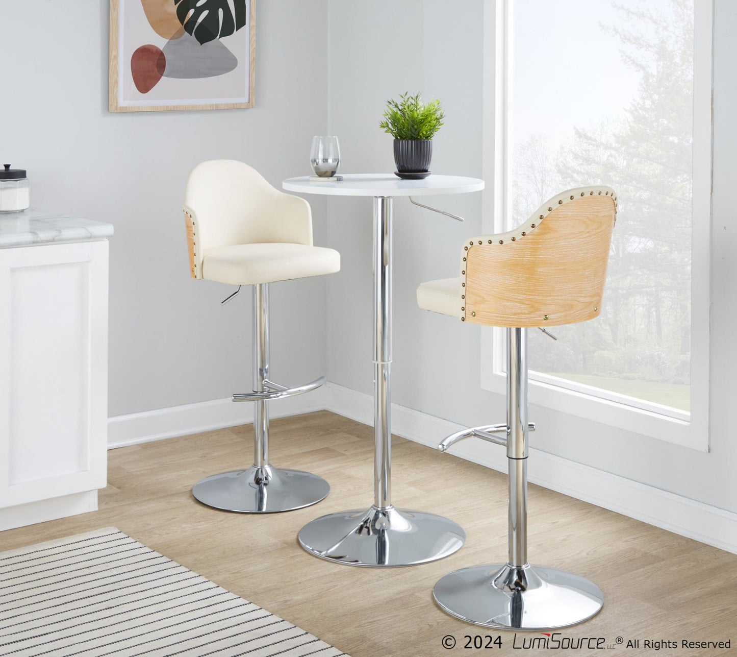 Majestic Office Furniture Adjustable Barstool - Set of 2