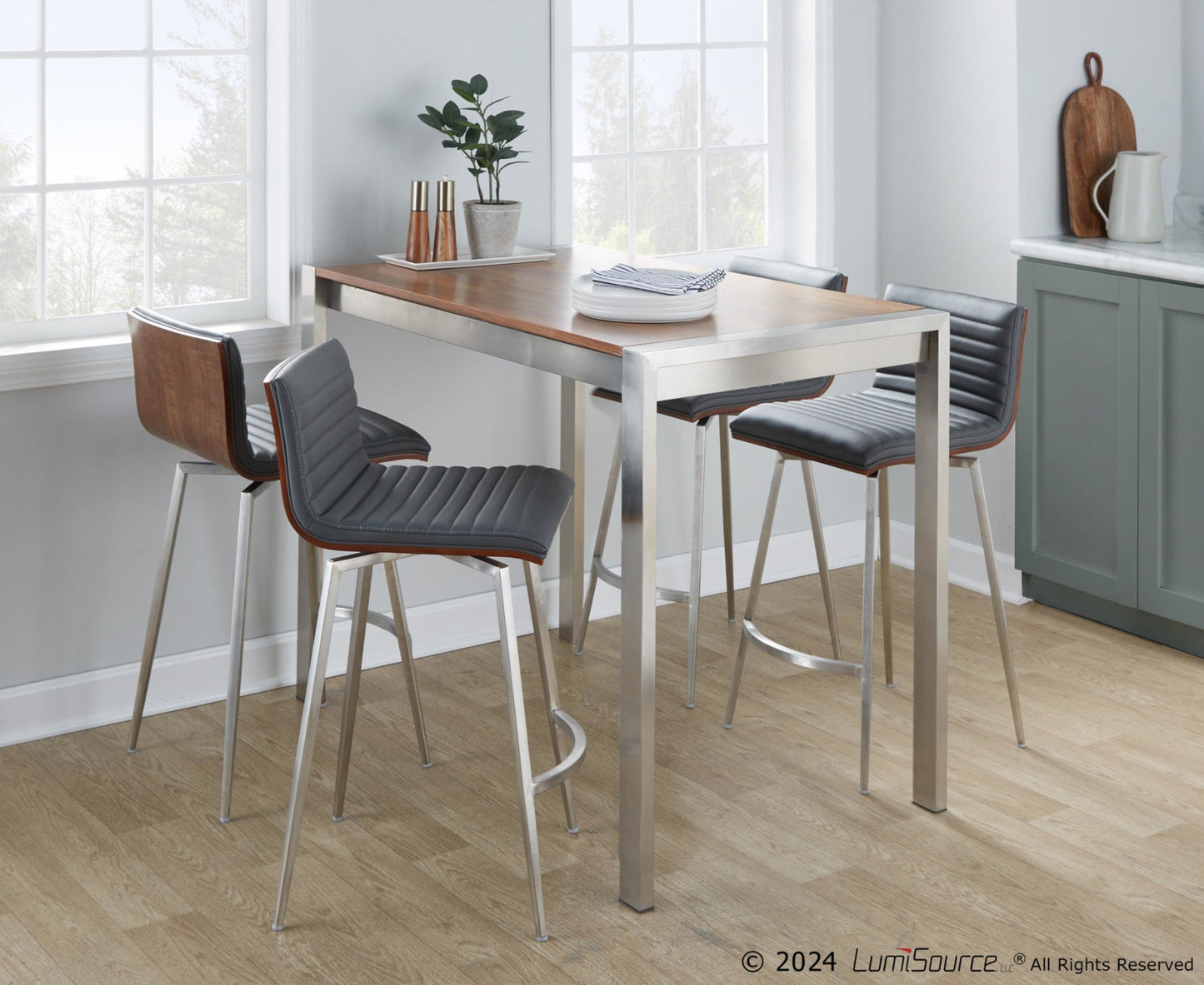 Majestic Office Furniture 26" Fixed-Height Counter Stool - Set of 2