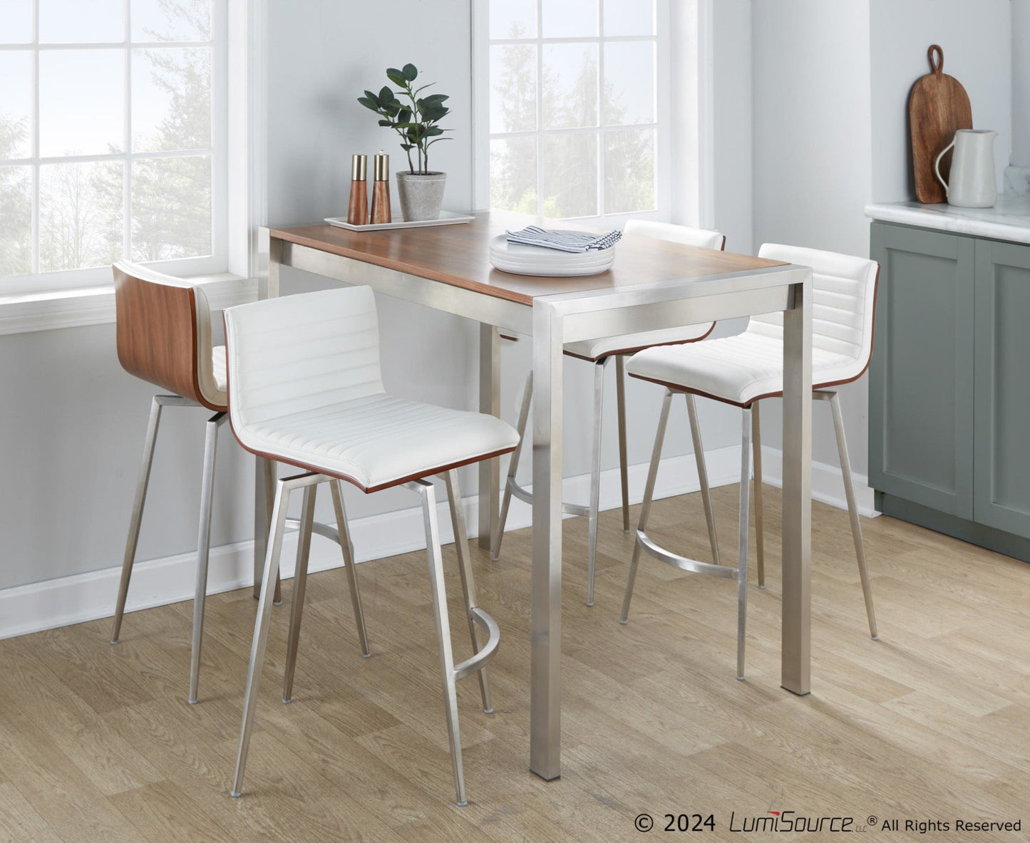 Majestic Office Furniture 26" Fixed-Height Counter Stool - Set of 2