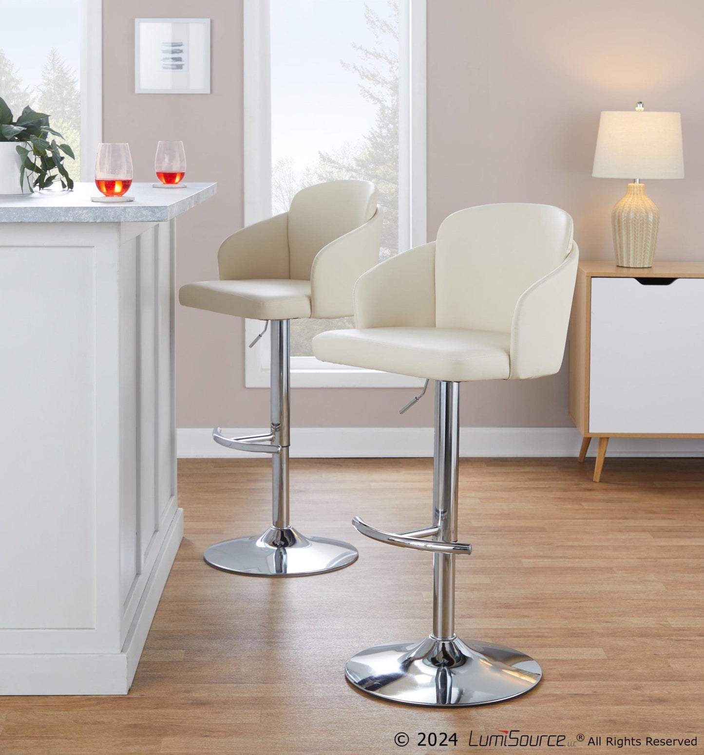 Majestic Office Furniture Adjustable Barstool - Set of 2