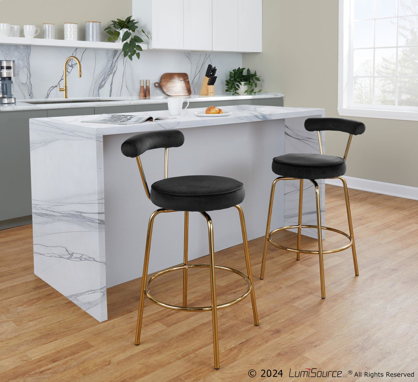 Majestic Office Furniture 26" Fixed-Height Counter Stool - Set of 2