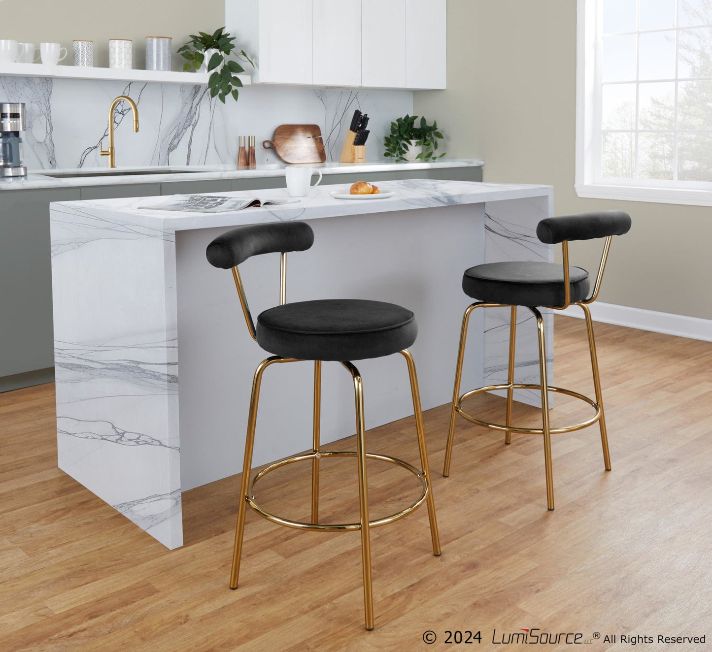 Majestic Office Furniture 26" Fixed-Height Counter Stool - Set of 2