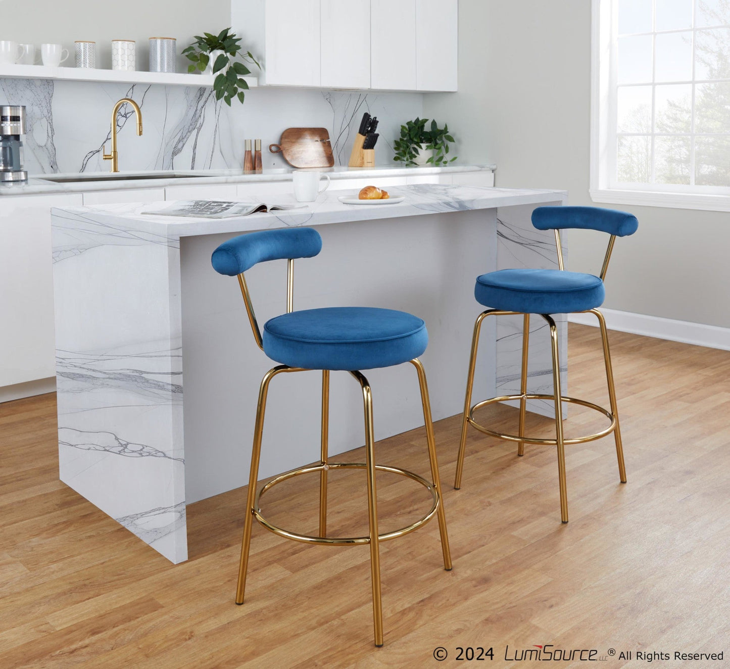 Majestic Office Furniture 26" Fixed-Height Counter Stool - Set of 2
