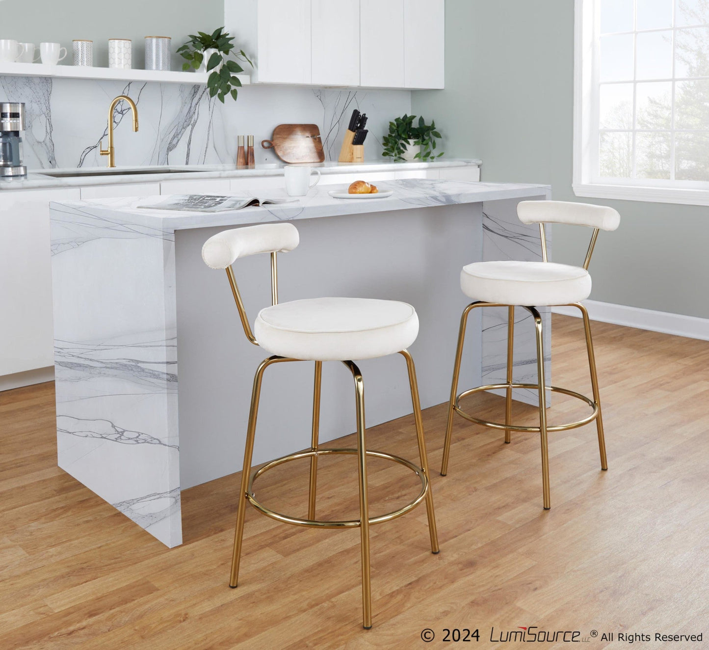 Majestic Office Furniture 26" Fixed-Height Counter Stool - Set of 2