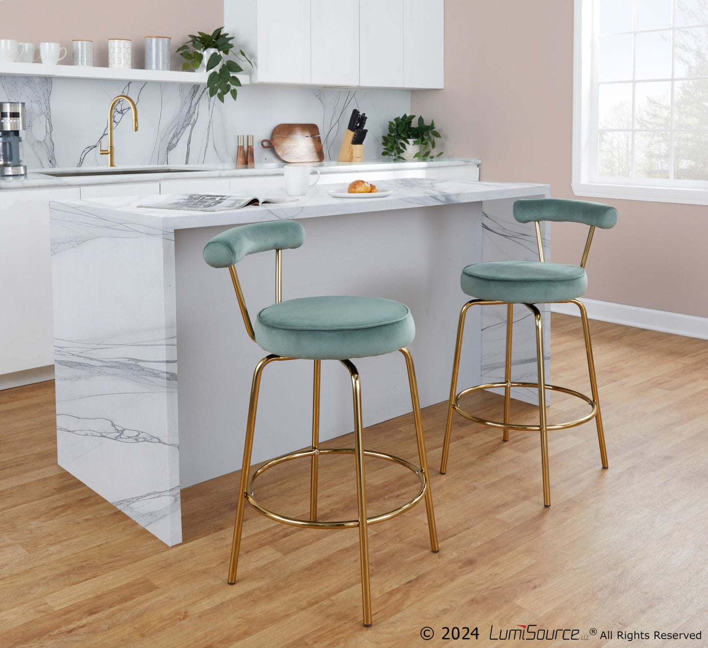 Majestic Office Furniture 26" Fixed-Height Counter Stool - Set of 2