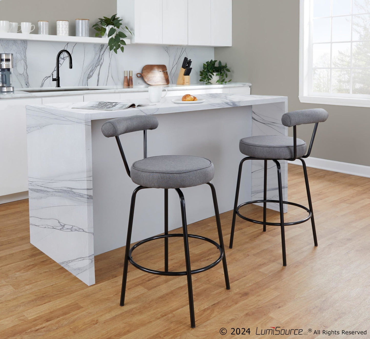 Majestic Office Furniture 26" Fixed-Height Counter Stool - Set of 2