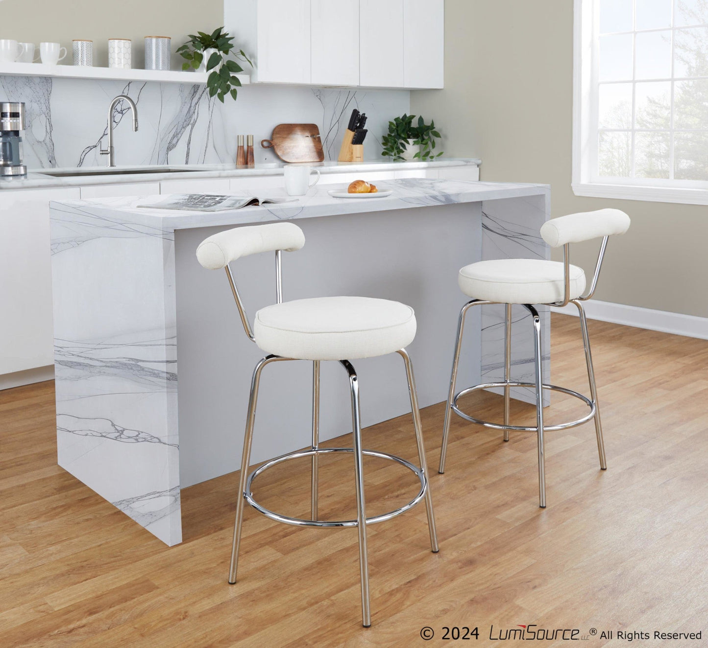 Majestic Office Furniture 26" Fixed-Height Counter Stool - Set of 2
