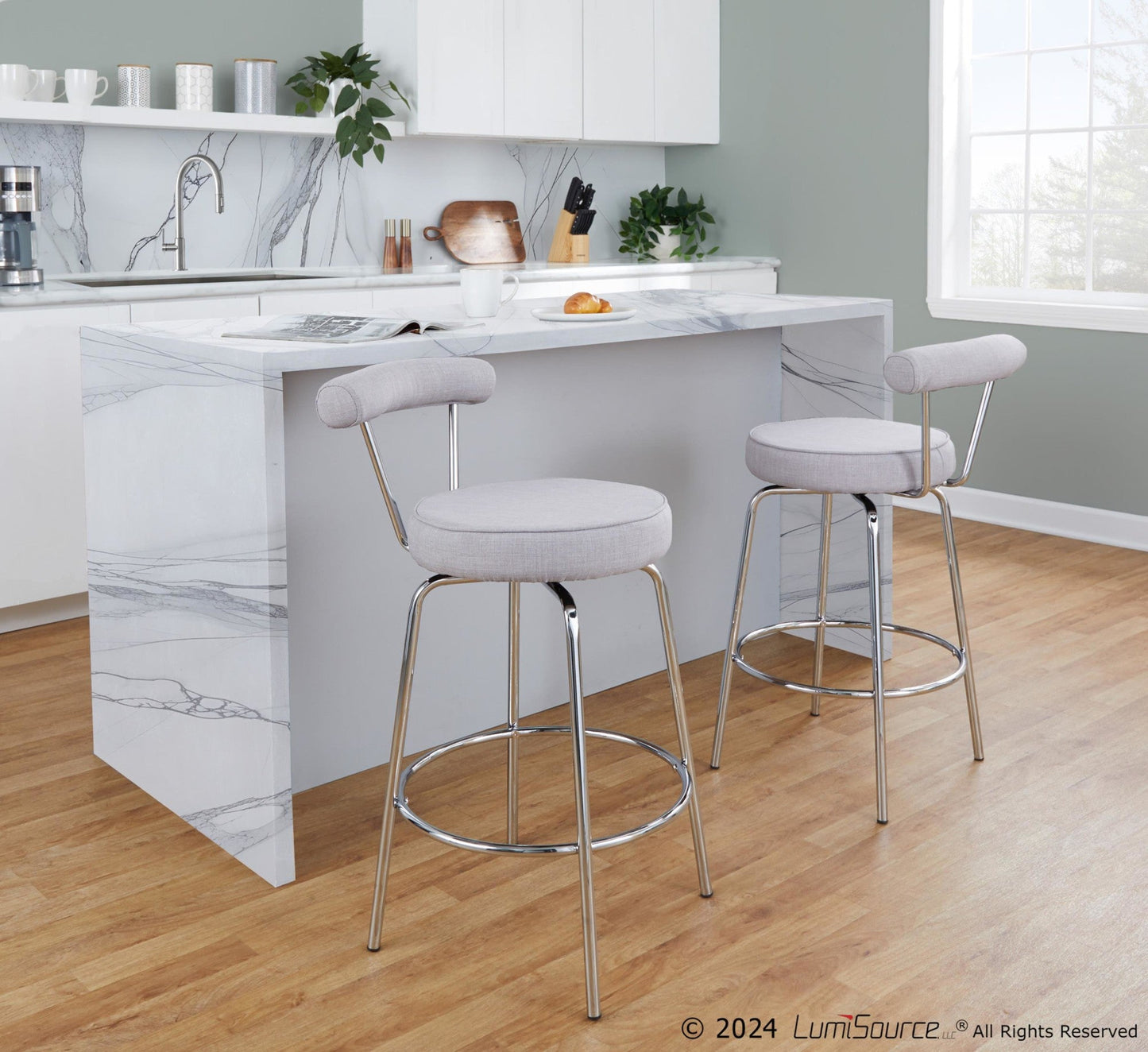 Majestic Office Furniture 26" Fixed-Height Counter Stool - Set of 2