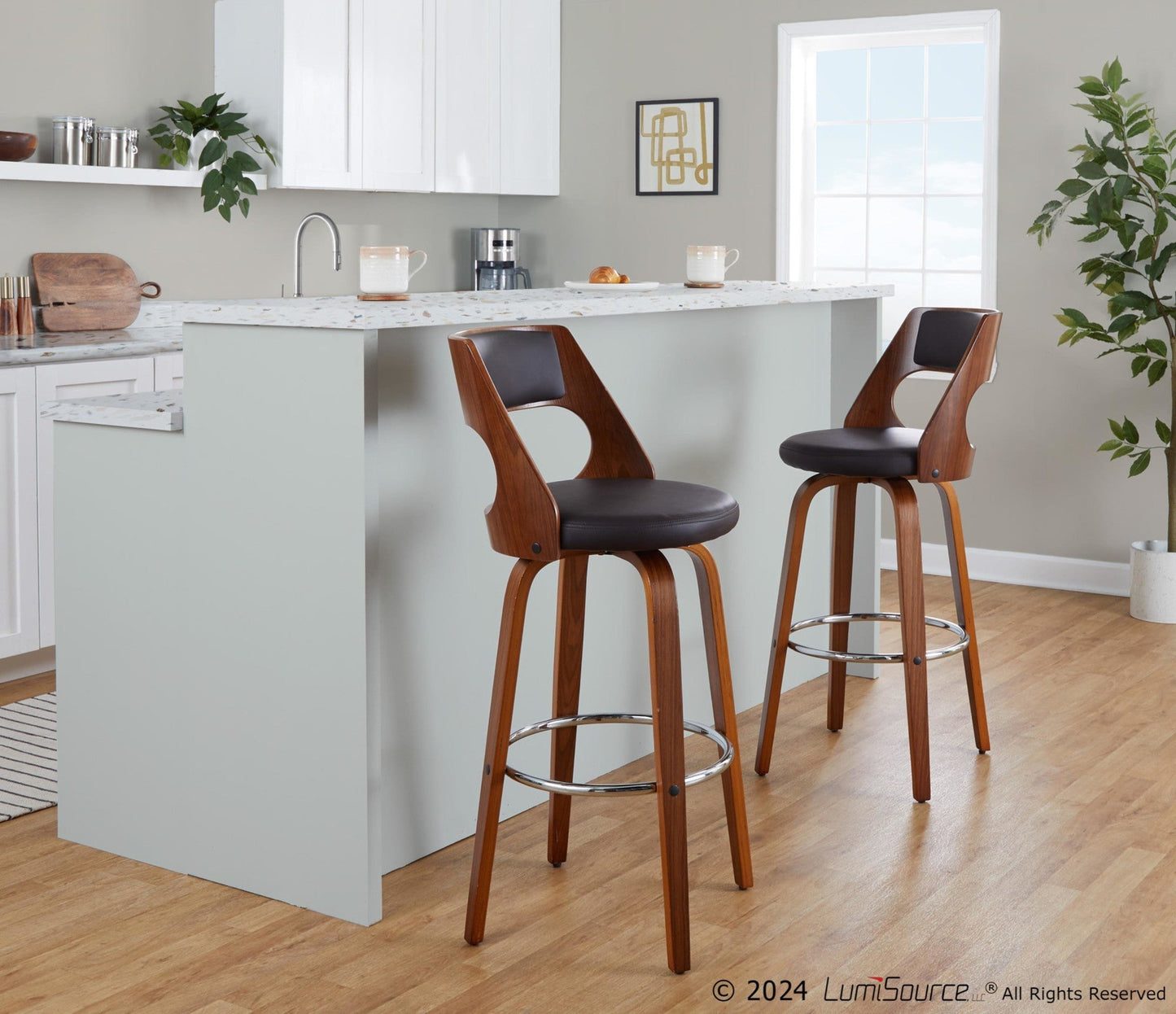 Majestic Office Furniture 30" Fixed-Height Barstool - Set of 2