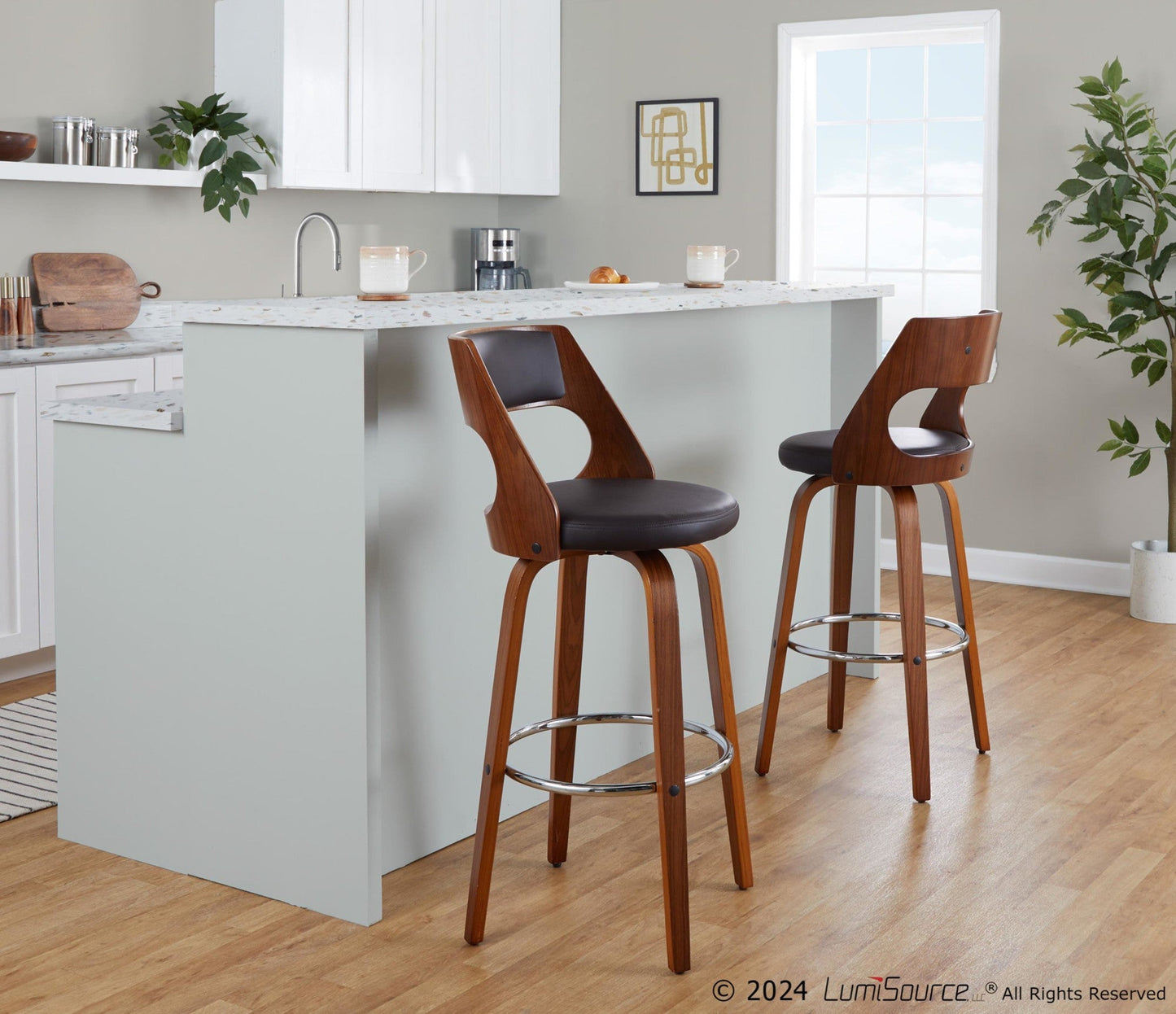 Majestic Office Furniture 30" Fixed-Height Barstool - Set of 2