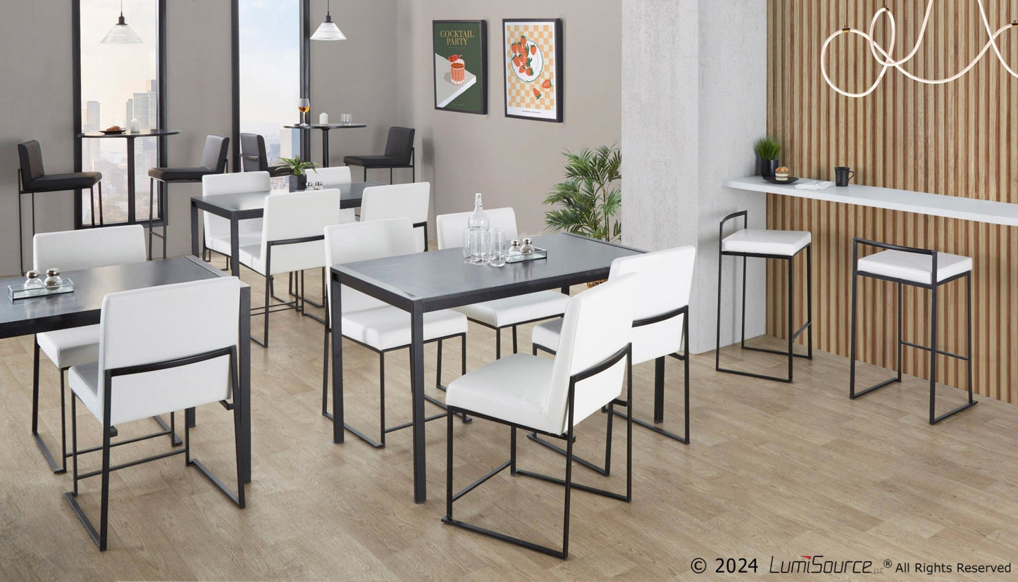 Majestic Office Furniture High Back 30" Fixed-Height Barstool - Set of 2