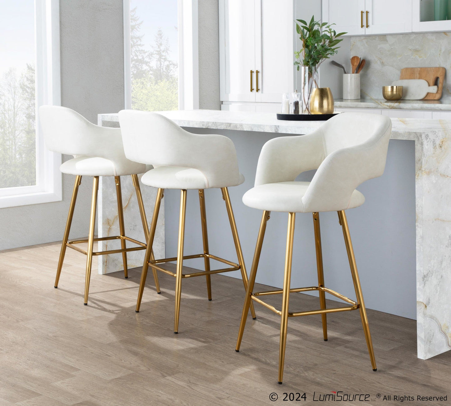 Majestic Office Furniture 26" Fixed-Height Counter Stool - Set of 2