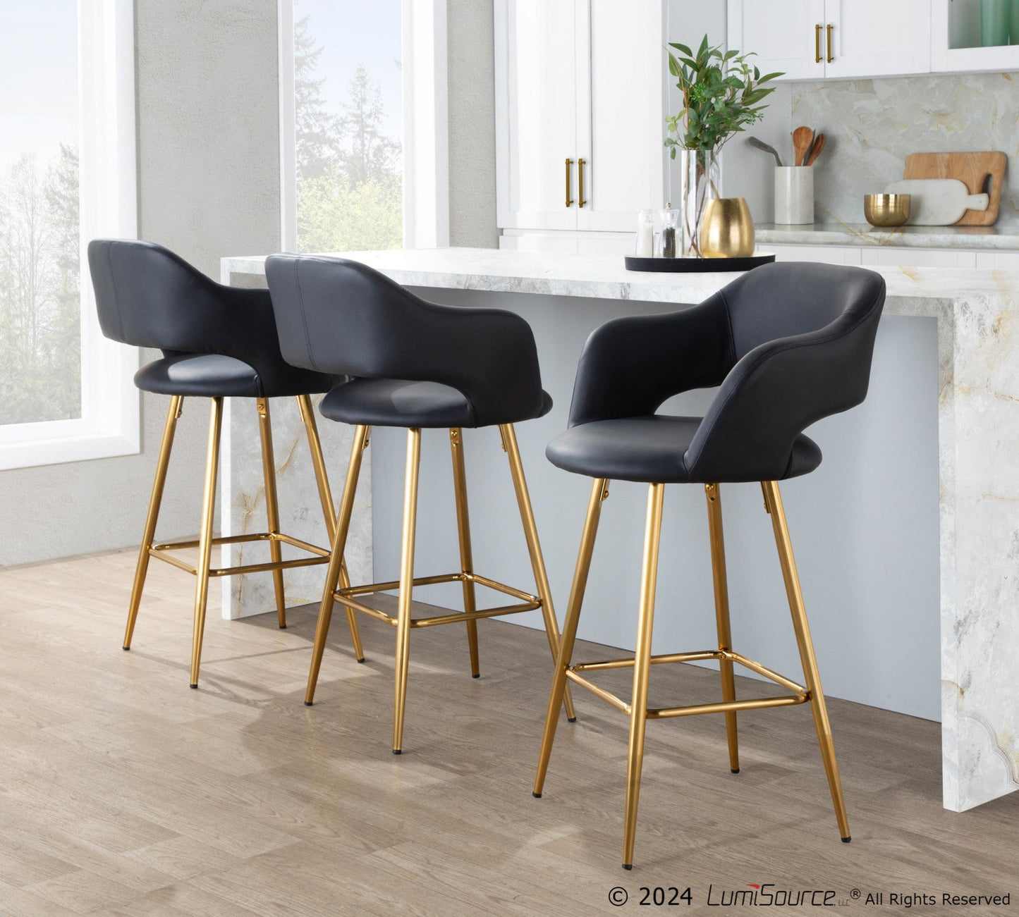 Majestic Office Furniture 26" Fixed-Height Counter Stool - Set of 2
