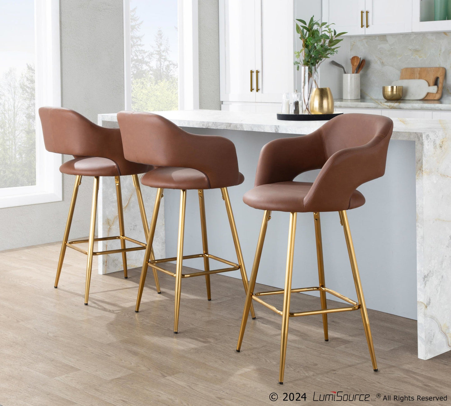 Majestic Office Furniture 26" Fixed-Height Counter Stool - Set of 2