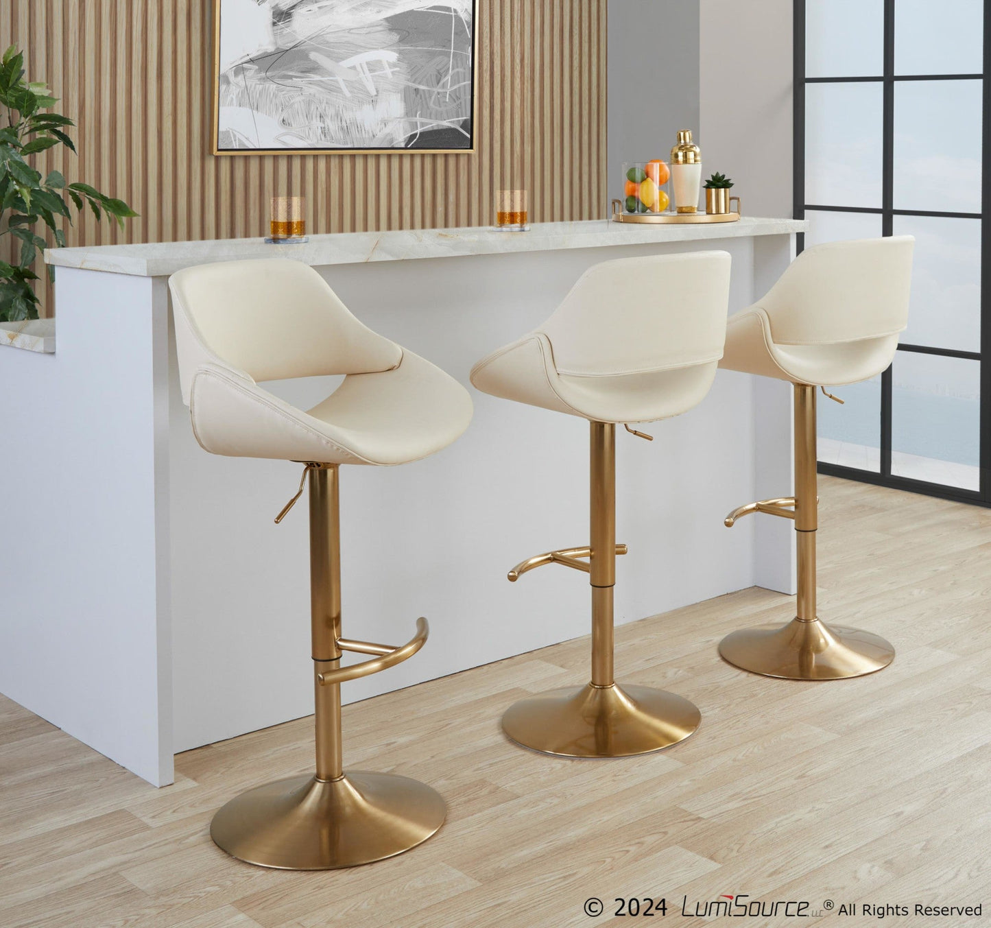 Majestic Office Furniture Adjustable Barstool - Set of 2