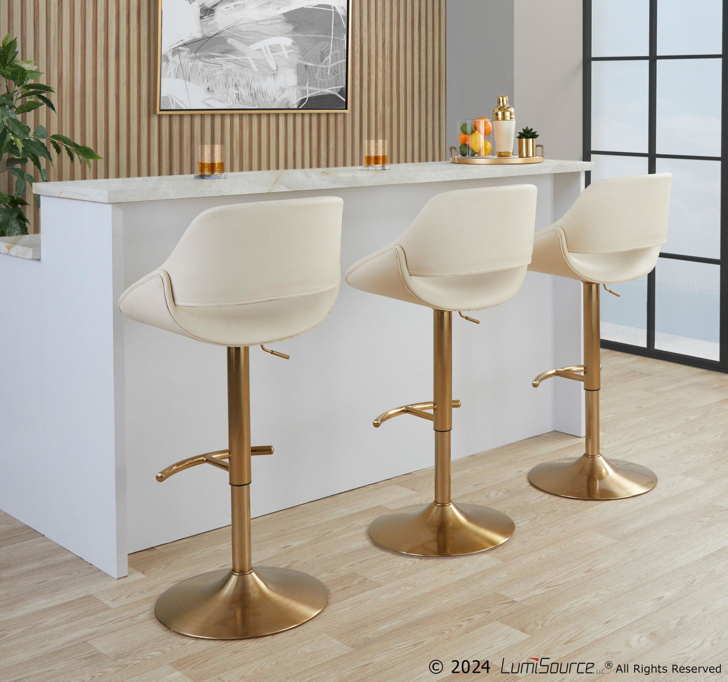 Majestic Office Furniture Adjustable Barstool - Set of 2