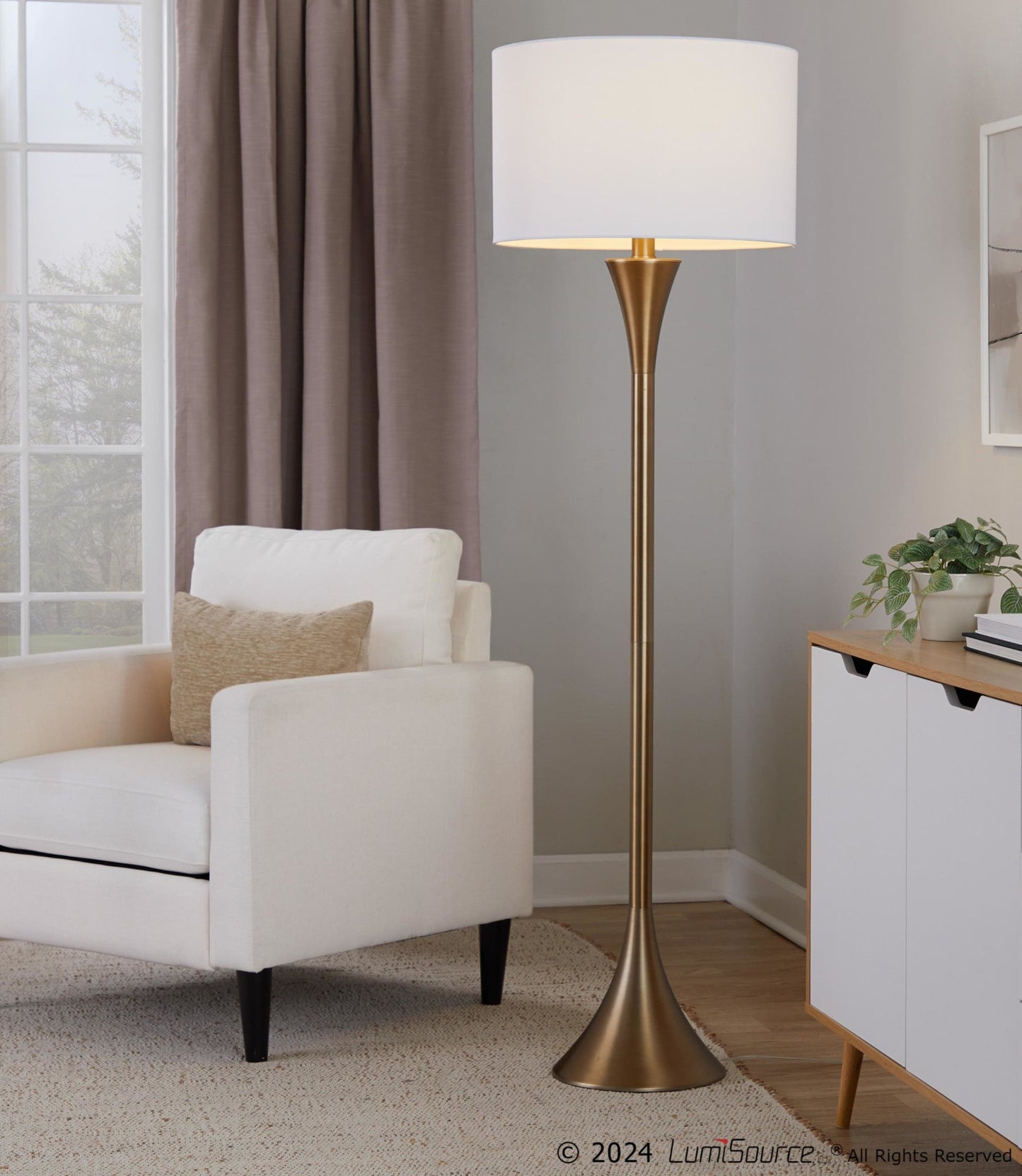 Majestic Office Furniture 65" Metal Floor Lamp
