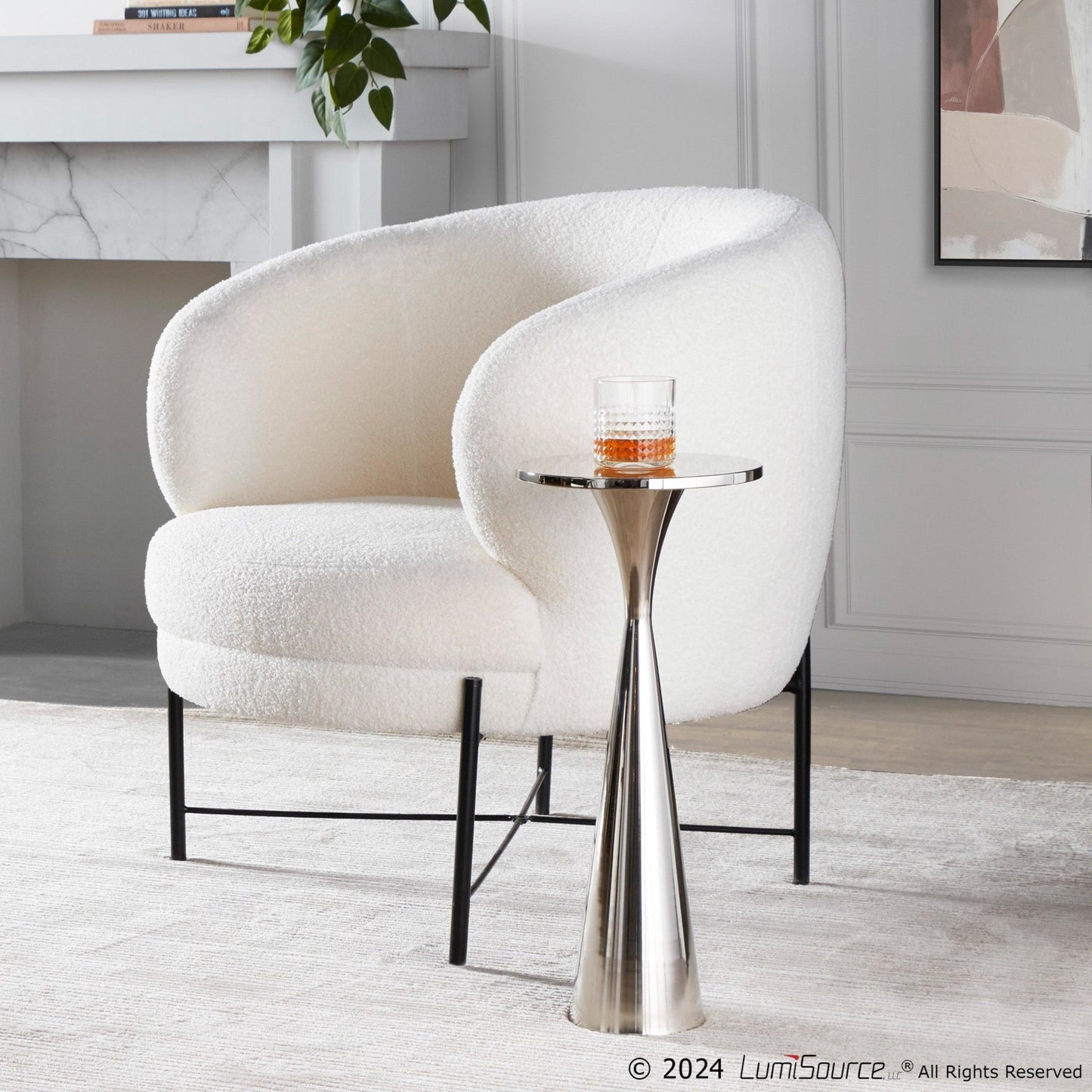 Majestic Office Furniture 22" Metal Side Table
