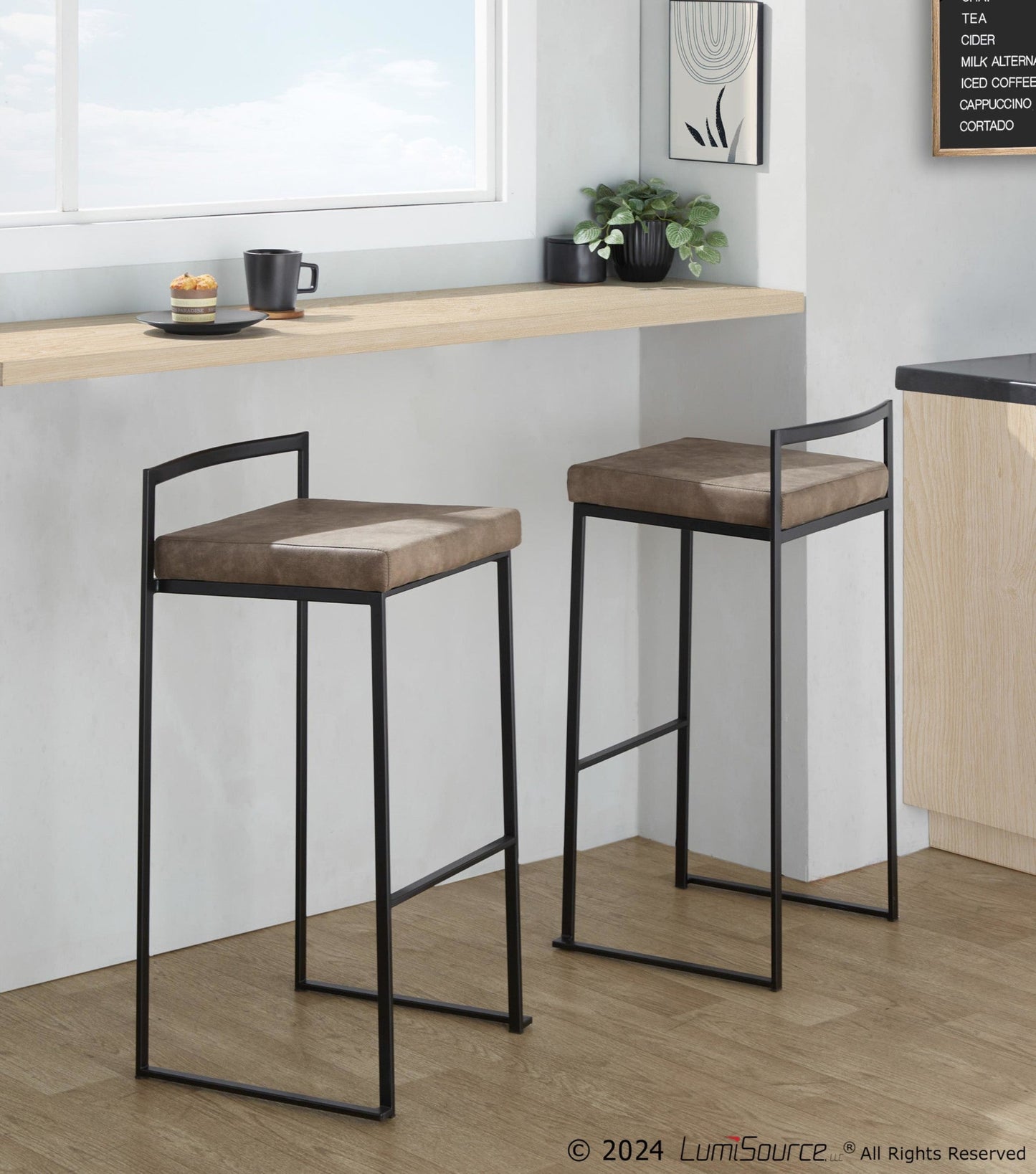 Majestic Office Furniture Stacker Barstool - Set of 2