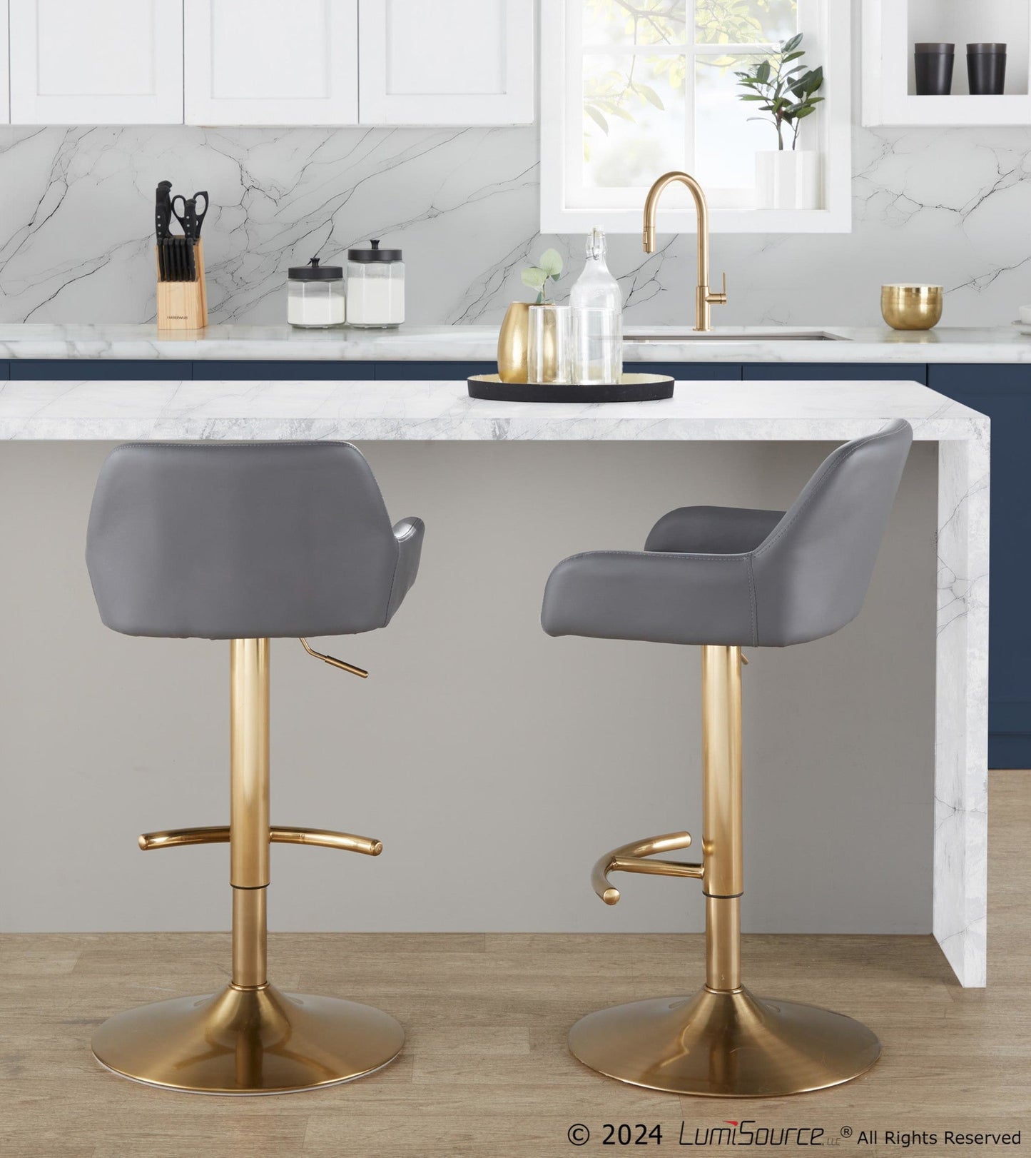 Majestic Office Furniture Adjustable Barstool - Set of 2
