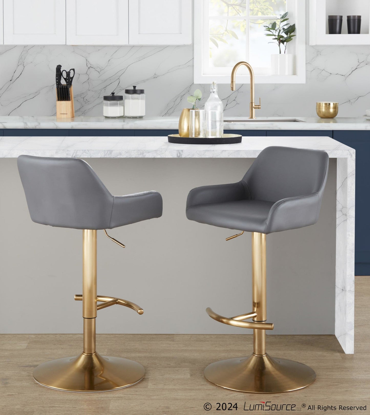 Majestic Office Furniture Adjustable Barstool - Set of 2