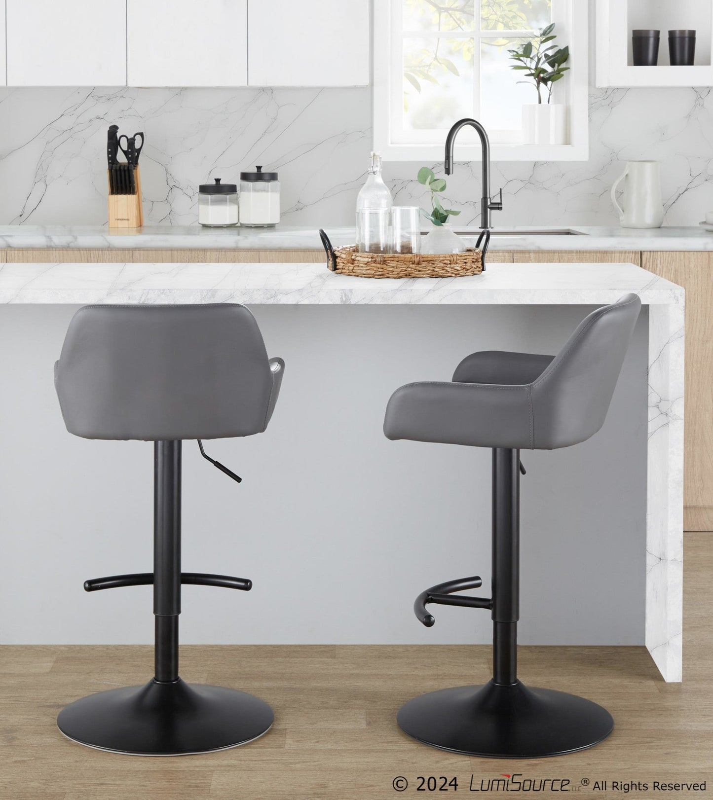 Majestic Office Furniture Adjustable Barstool - Set of 2