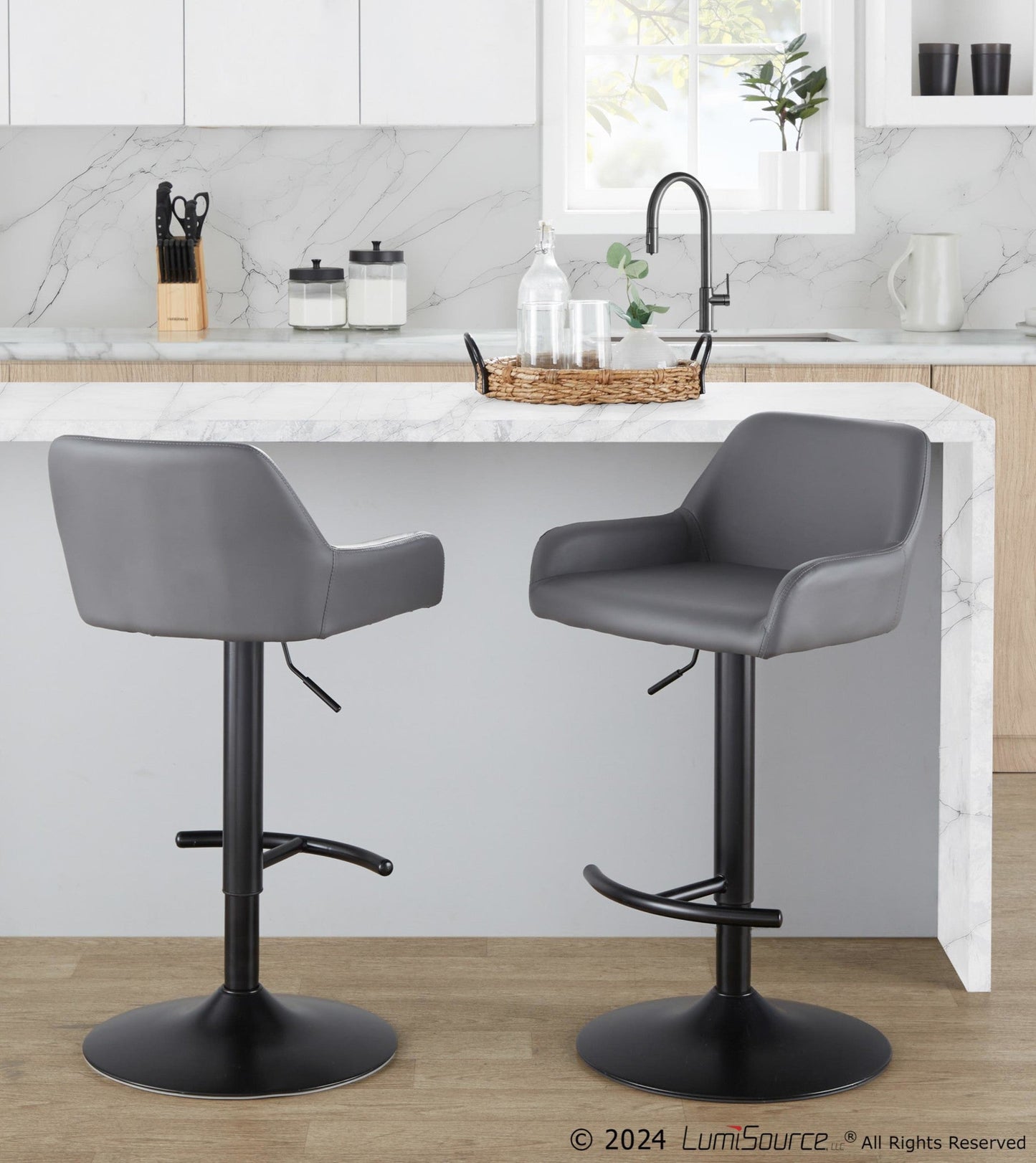 Majestic Office Furniture Adjustable Barstool - Set of 2