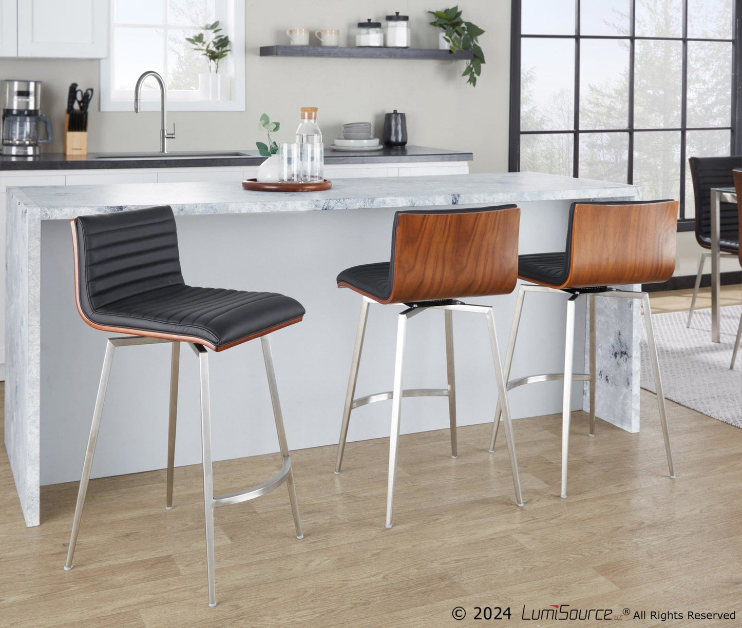 Majestic Office Furniture 26" Fixed-Height Counter Stool - Set of 2