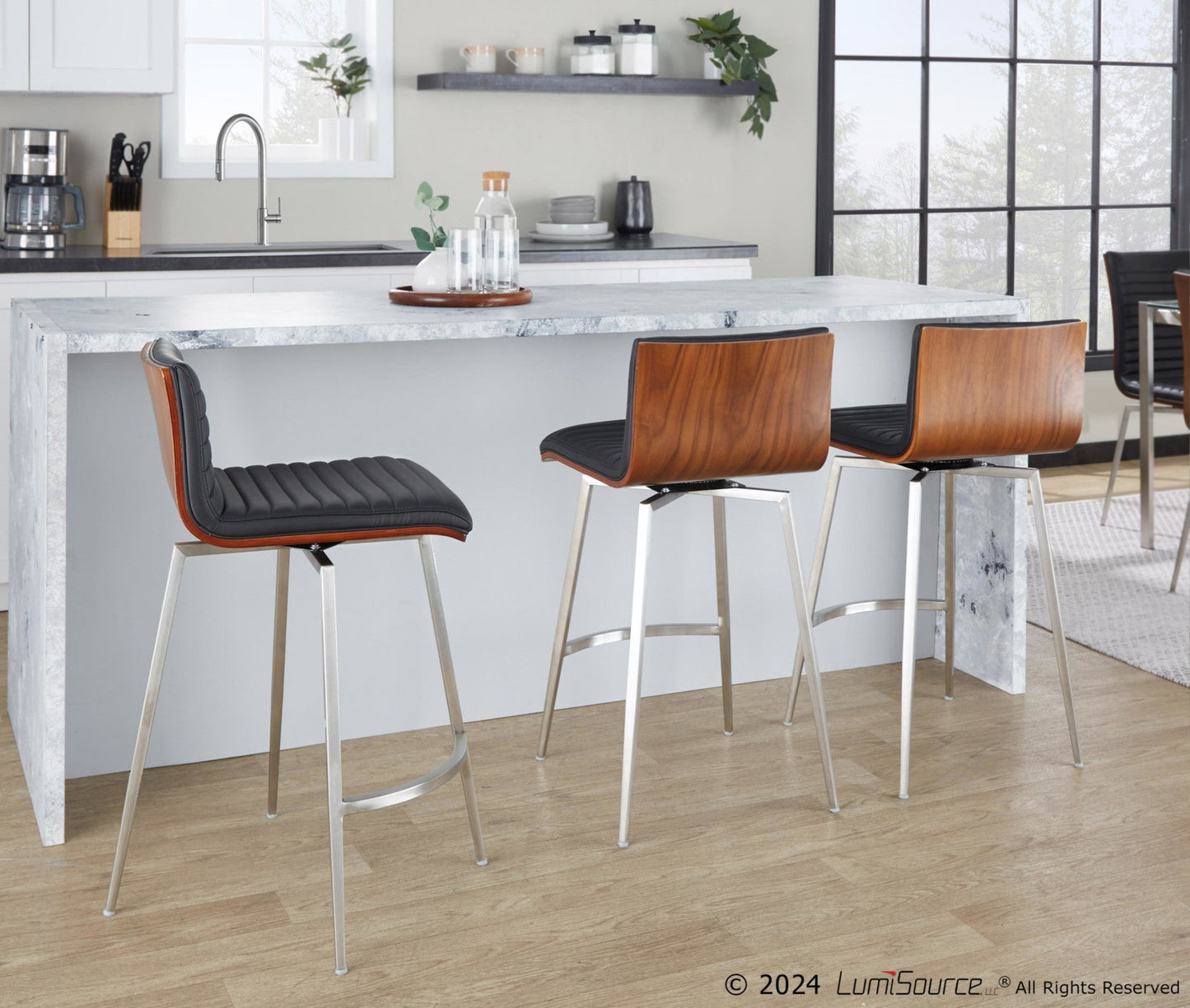 Majestic Office Furniture 26" Fixed-Height Counter Stool - Set of 2