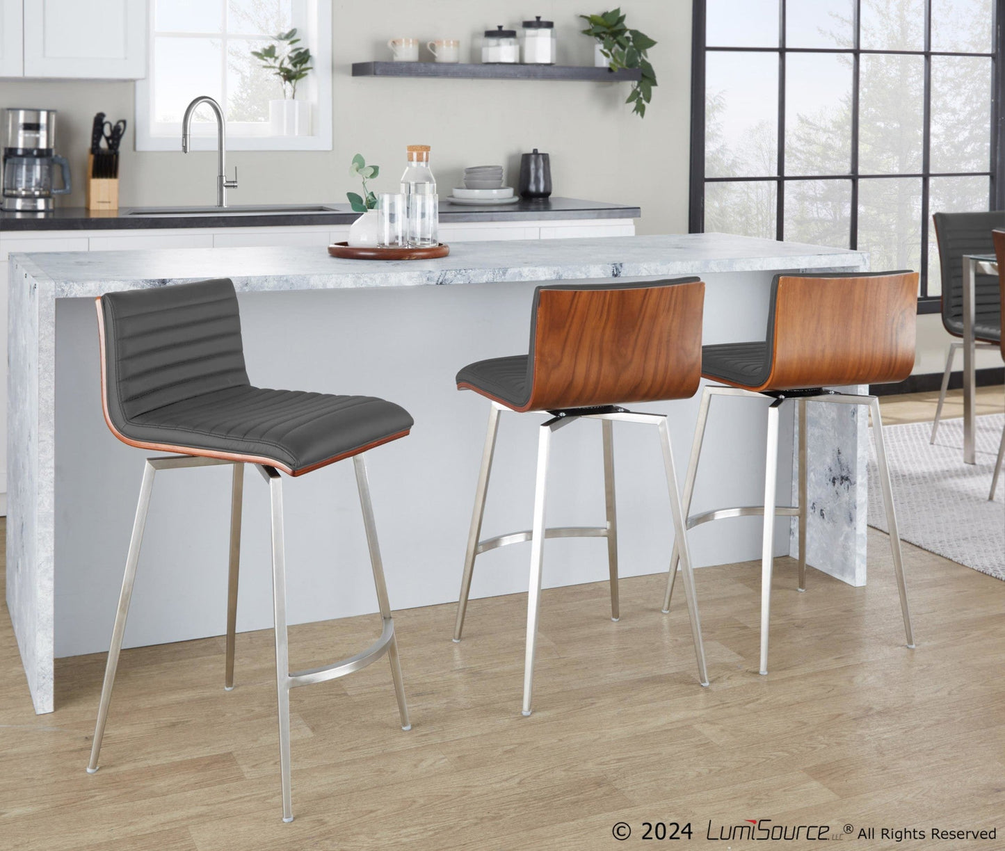 Majestic Office Furniture 26" Fixed-Height Counter Stool - Set of 2