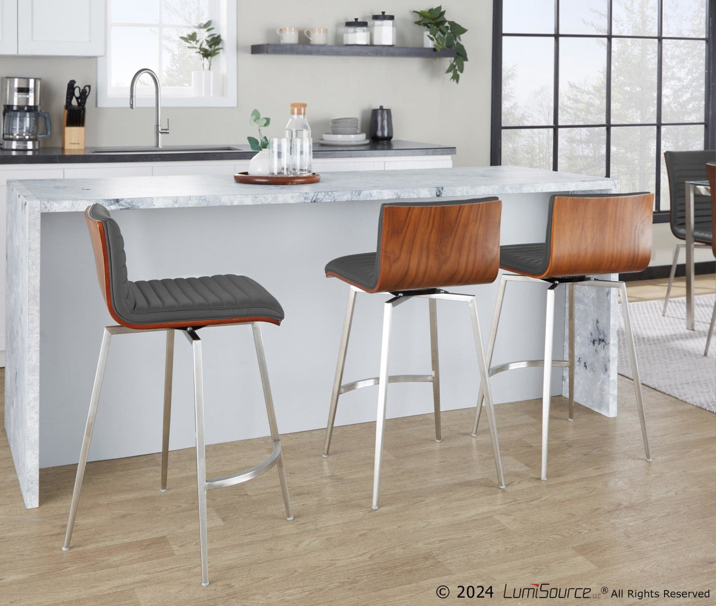 Majestic Office Furniture 26" Fixed-Height Counter Stool - Set of 2