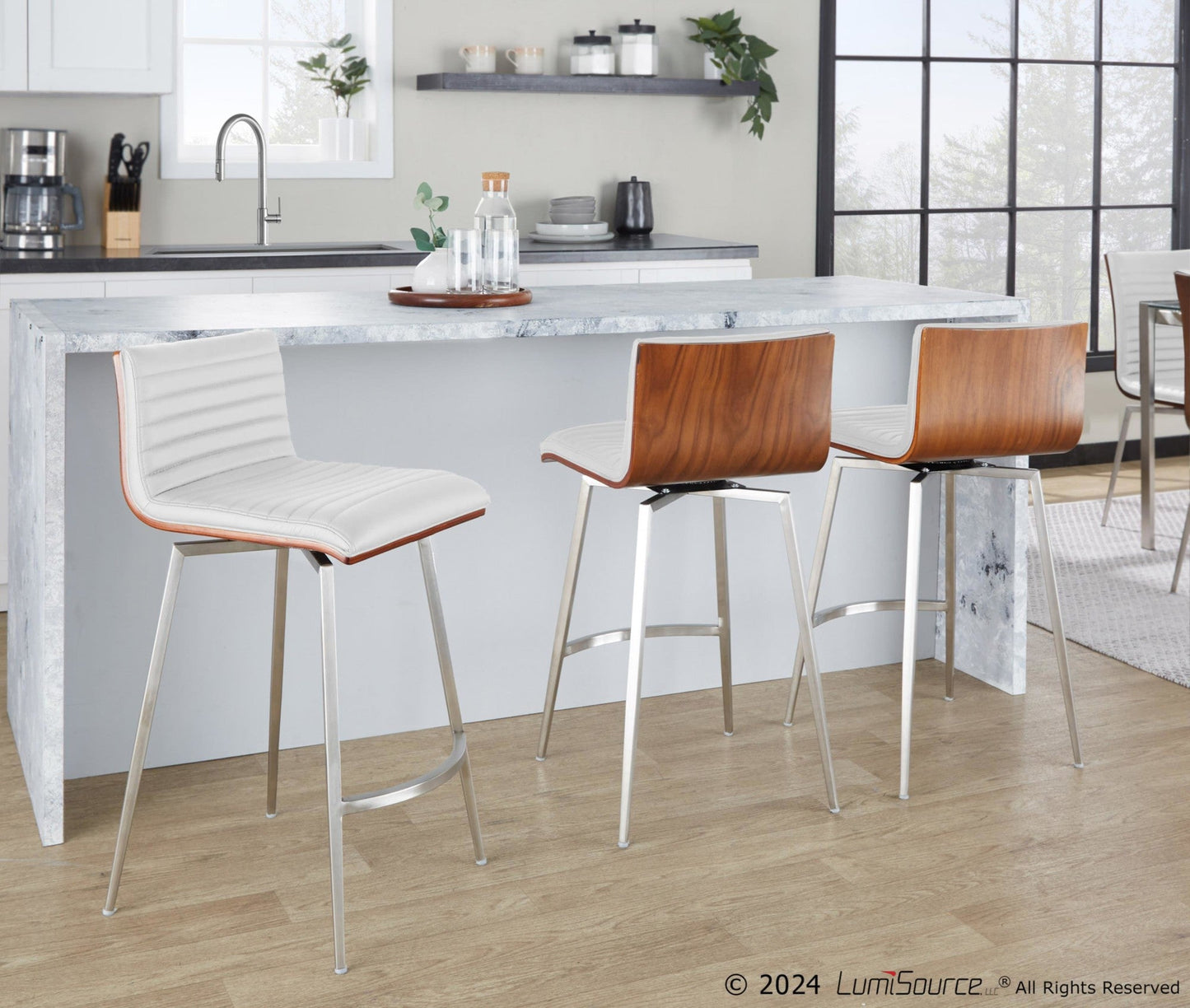 Majestic Office Furniture 26" Fixed-Height Counter Stool - Set of 2