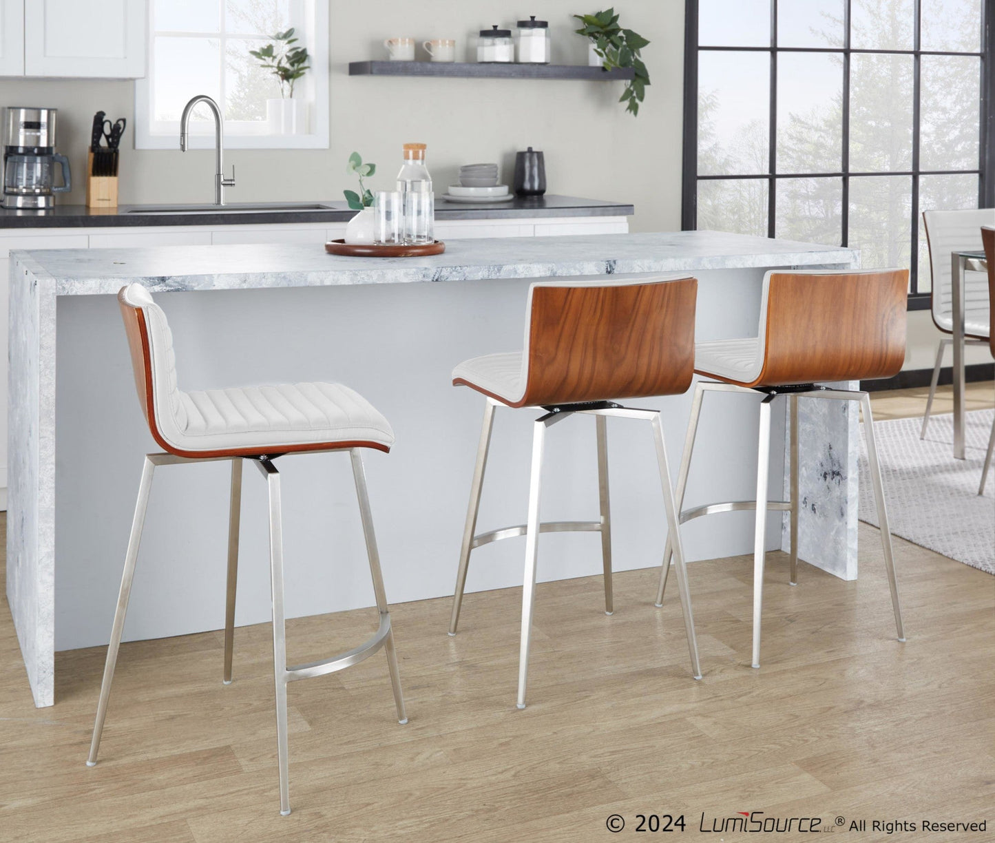 Majestic Office Furniture 26" Fixed-Height Counter Stool - Set of 2