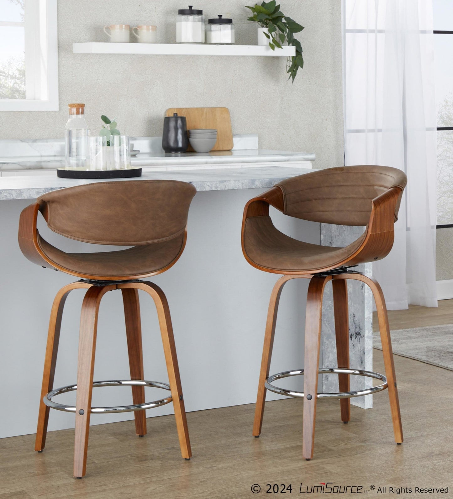 Majestic Office Furniture 26" Fixed-Height Counter Stool - Set of 2