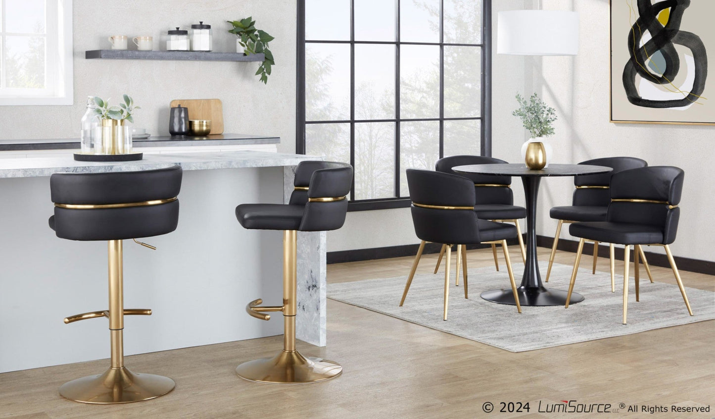Majestic Office Furniture Adjustable Barstool - Set of 2