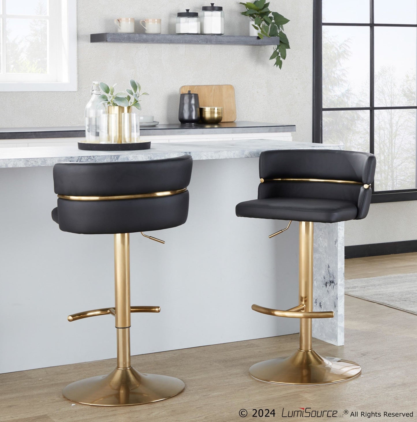 Majestic Office Furniture Adjustable Barstool - Set of 2