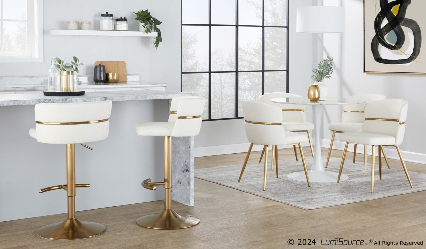Majestic Office Furniture Adjustable Barstool - Set of 2