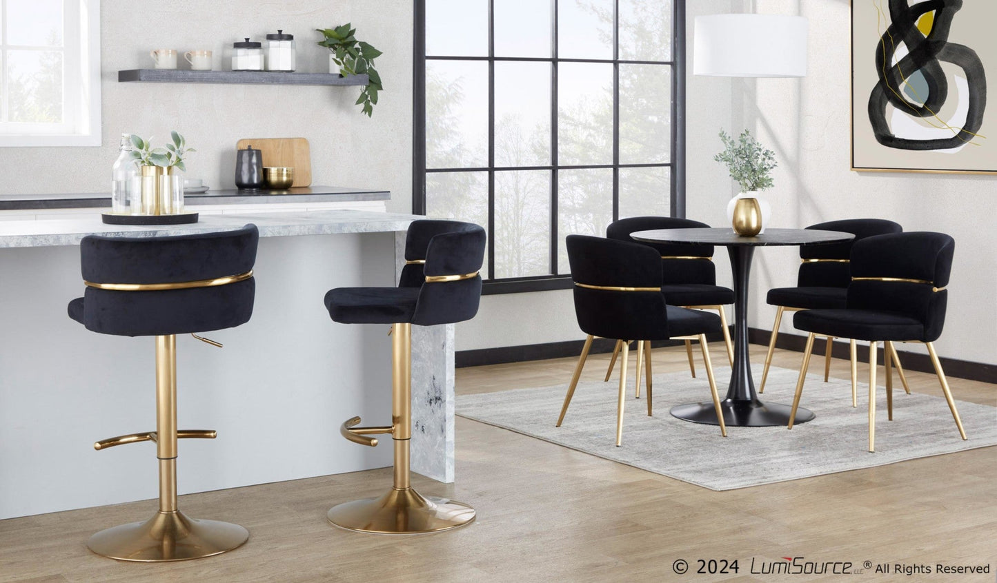 Majestic Office Furniture Adjustable Barstool - Set of 2