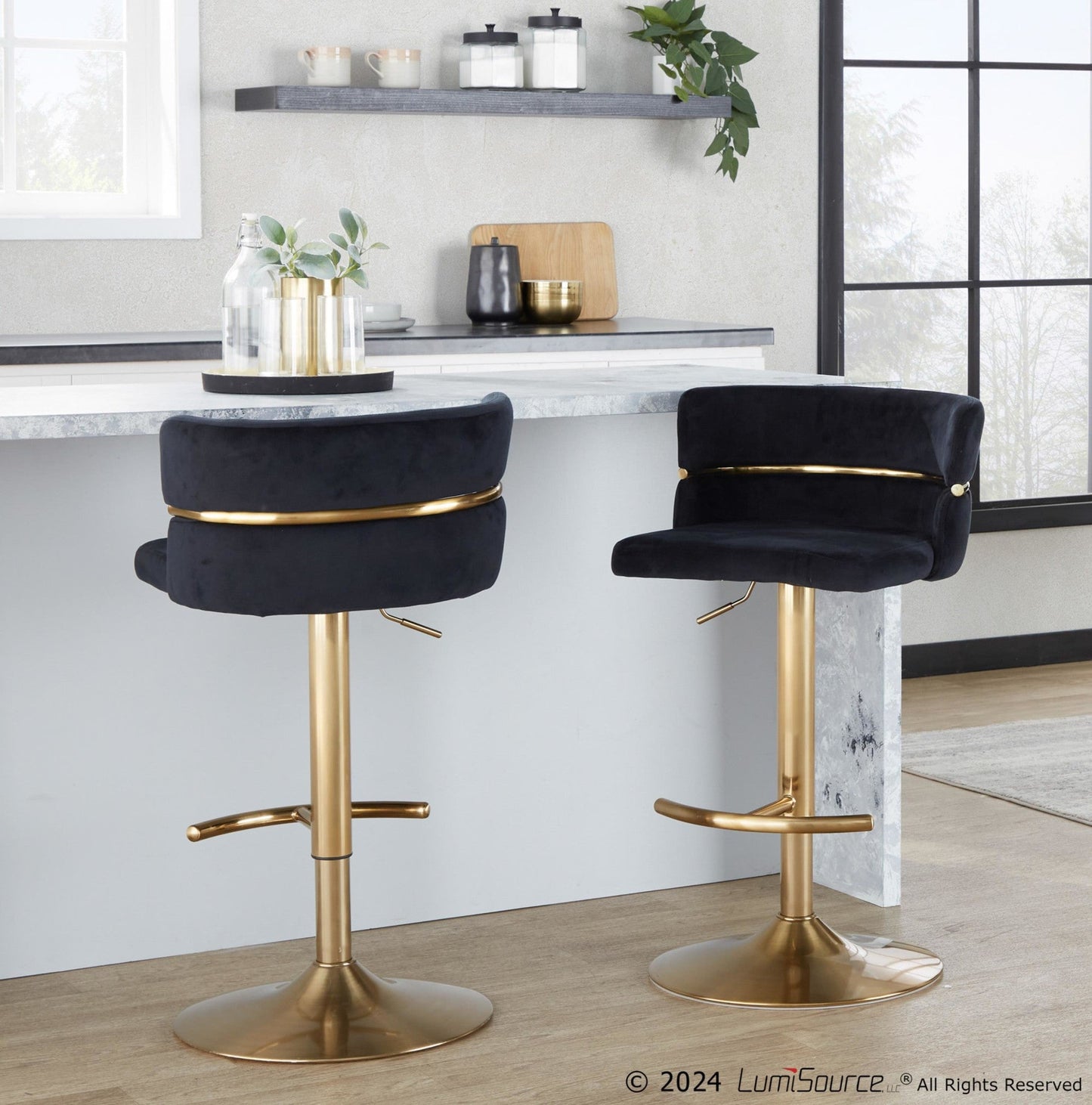 Majestic Office Furniture Adjustable Barstool - Set of 2