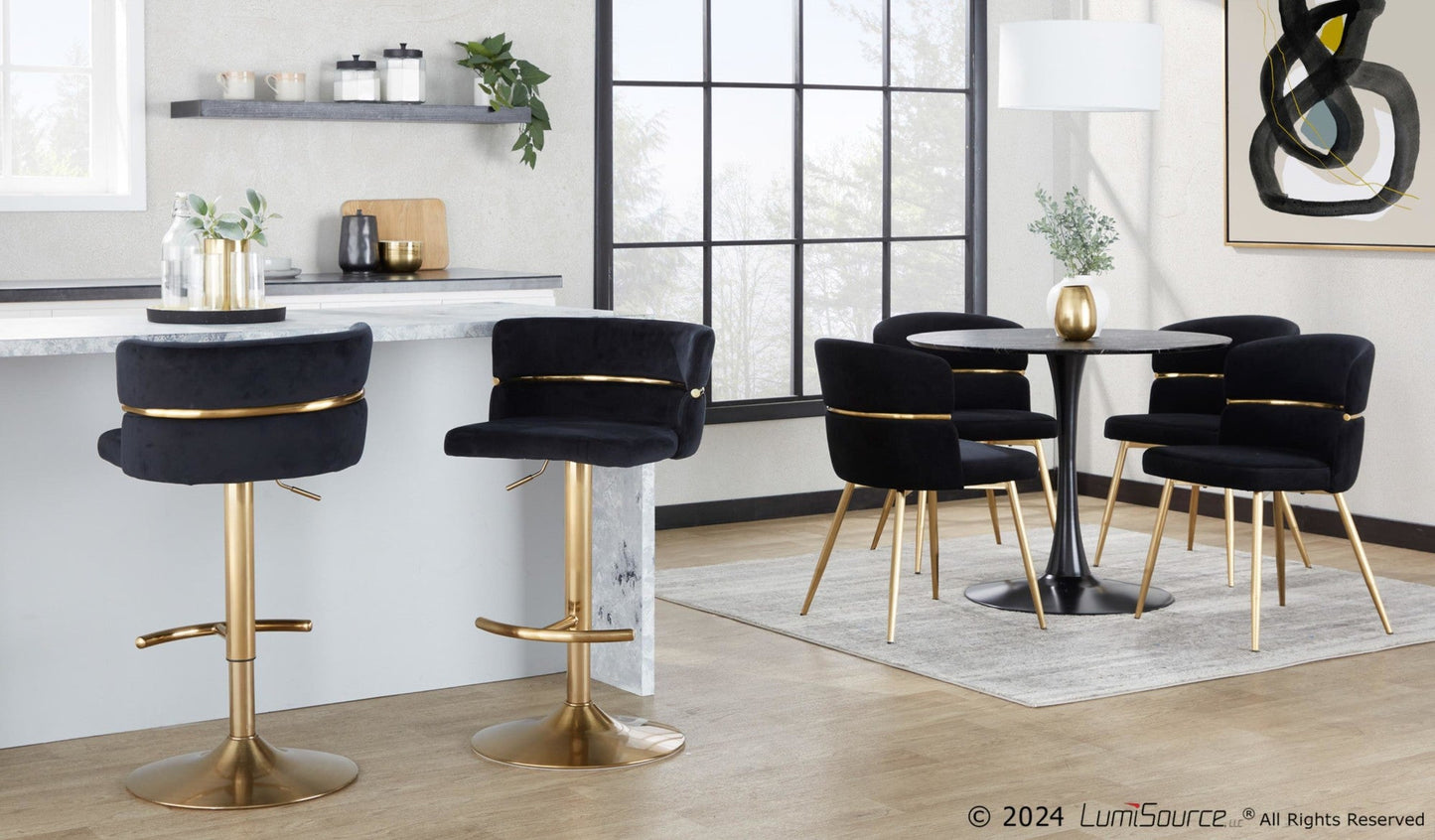 Majestic Office Furniture Adjustable Barstool - Set of 2