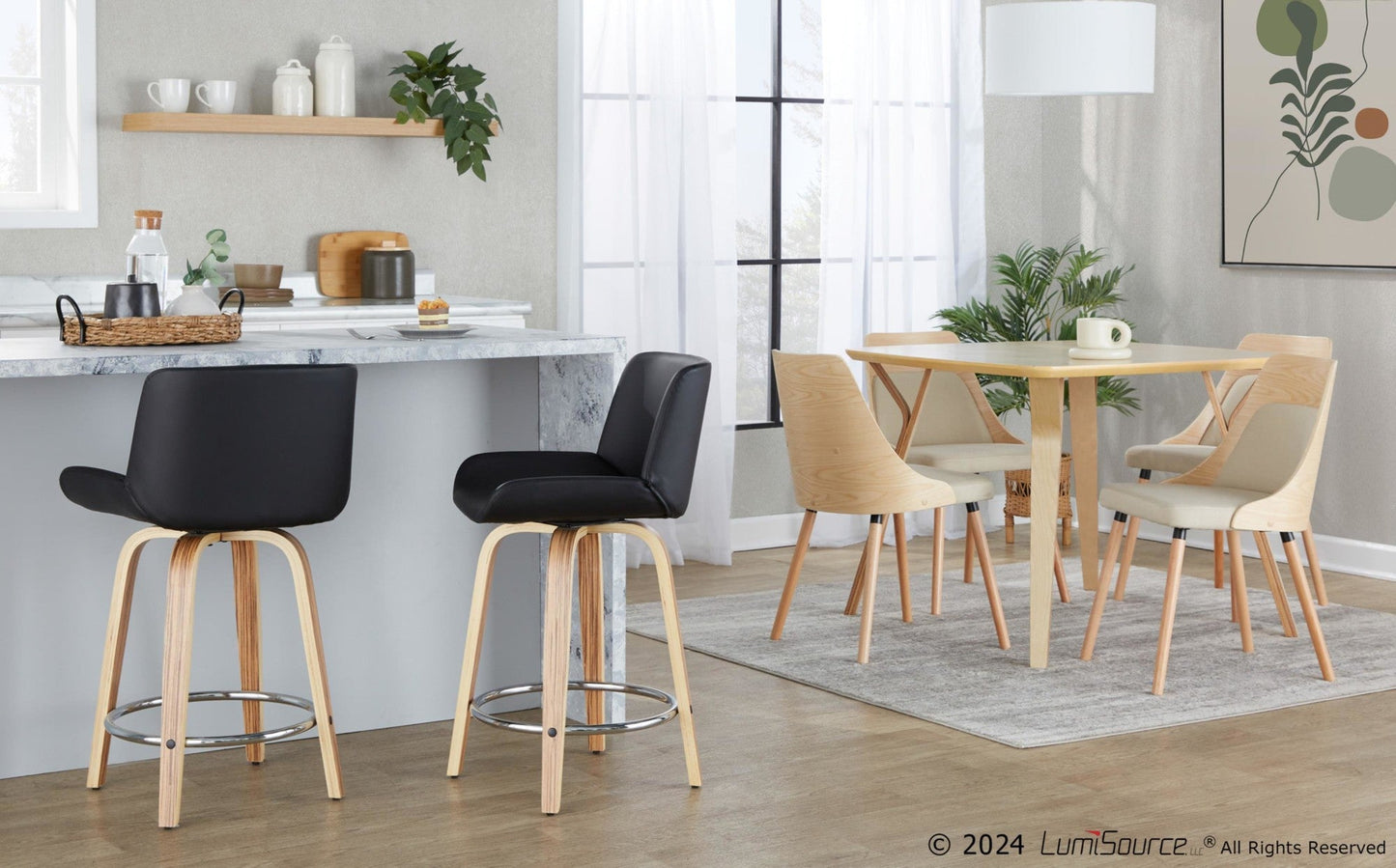 Majestic Office Furniture 24" Fixed-Height Counter Stool - Set of 2